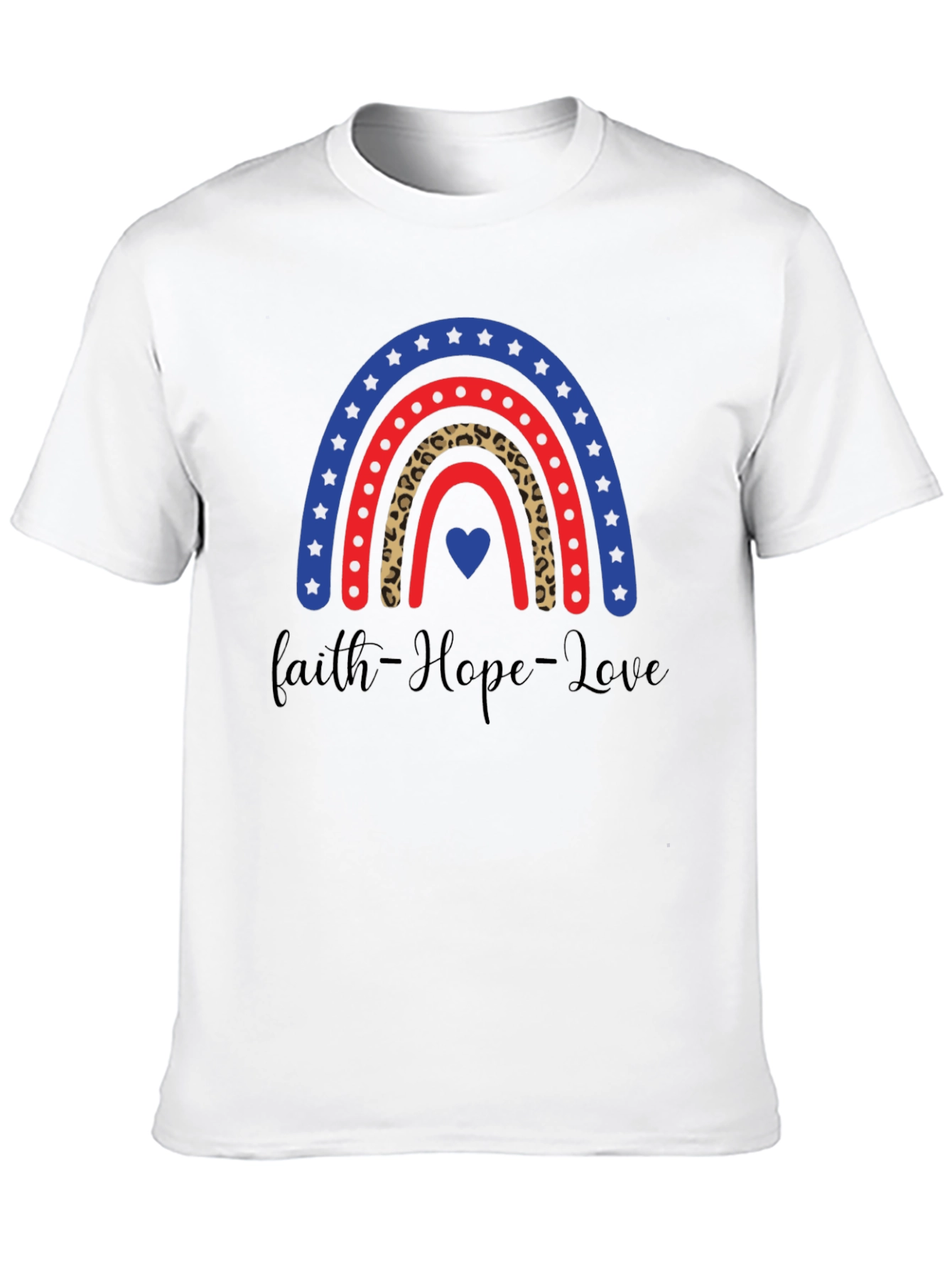 Faith Hope Love Rainbow Graphic Tee