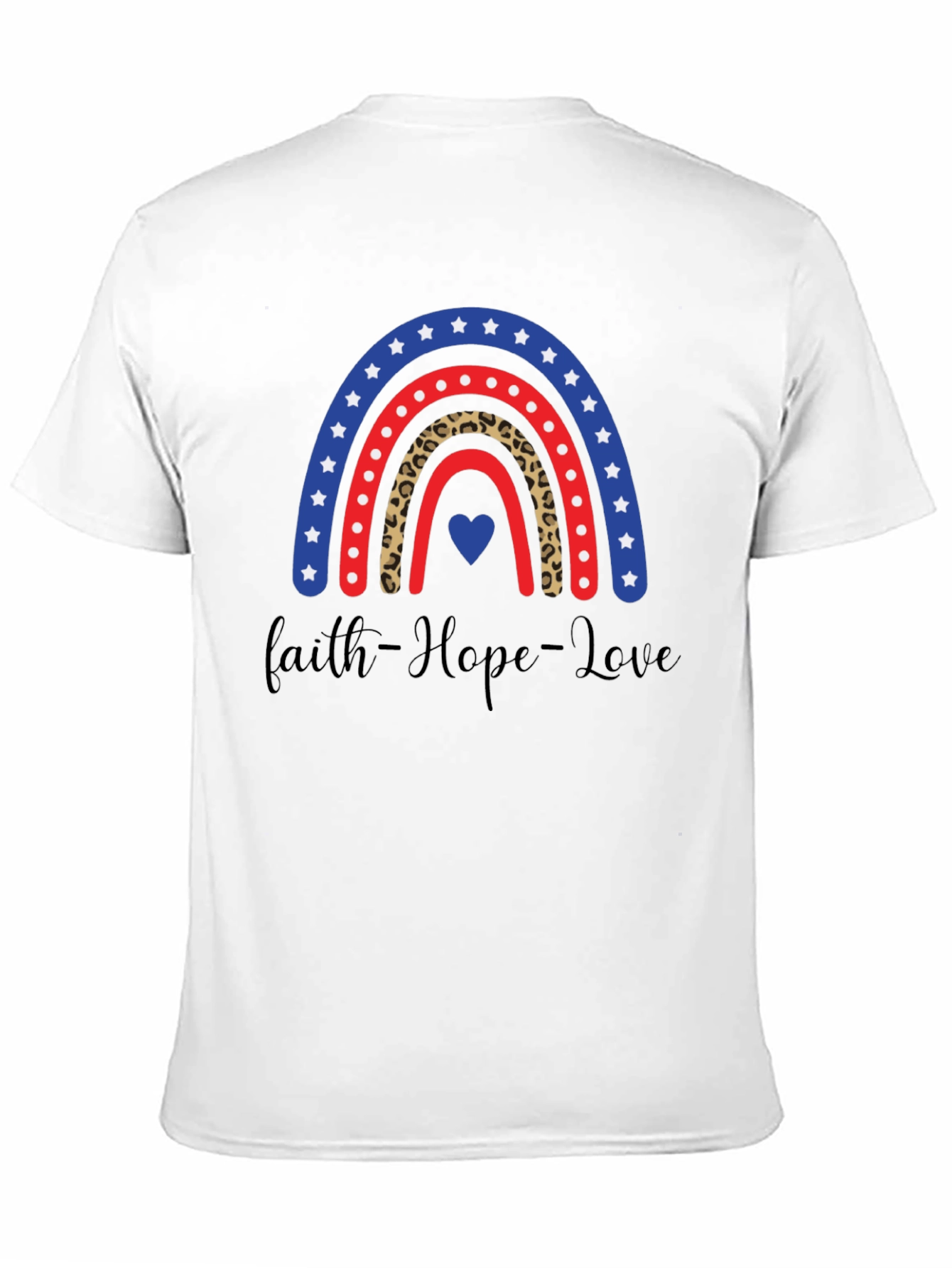 Faith Hope Love Rainbow Graphic Tee