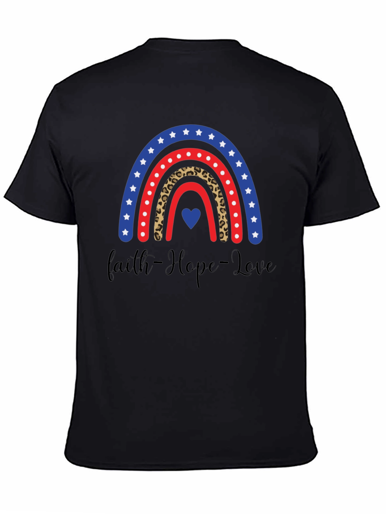 Faith Hope Love Rainbow Graphic Tee