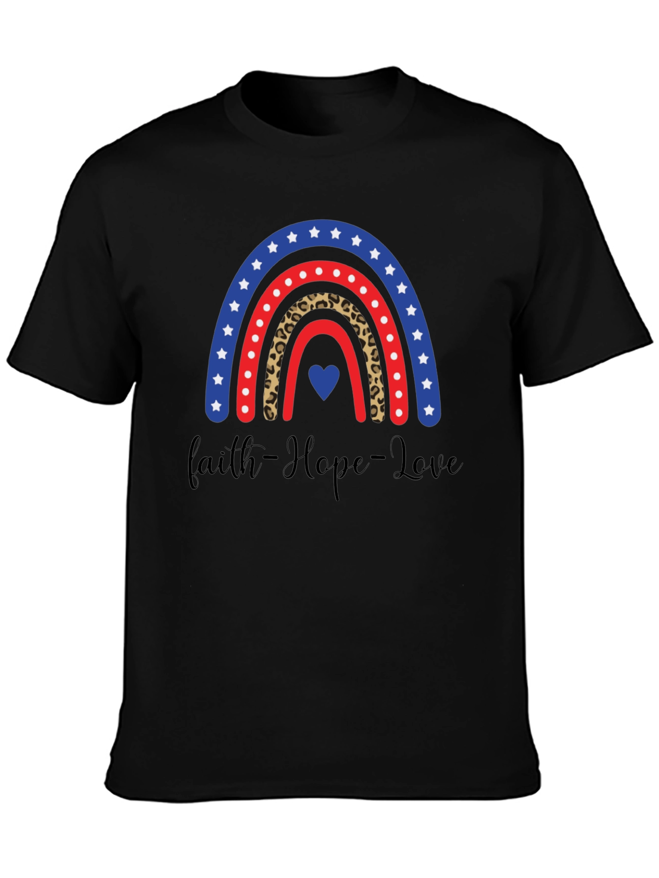 Faith Hope Love Rainbow Graphic Tee