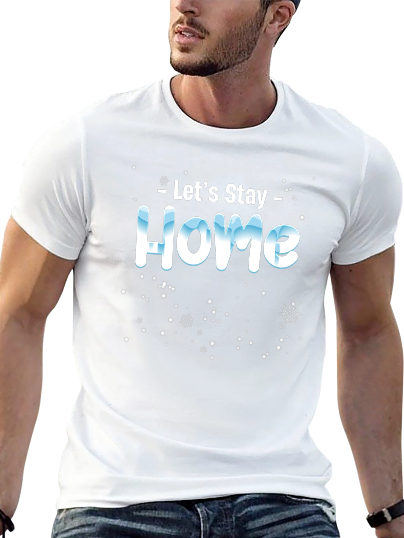Lets Stay Home Black Tee