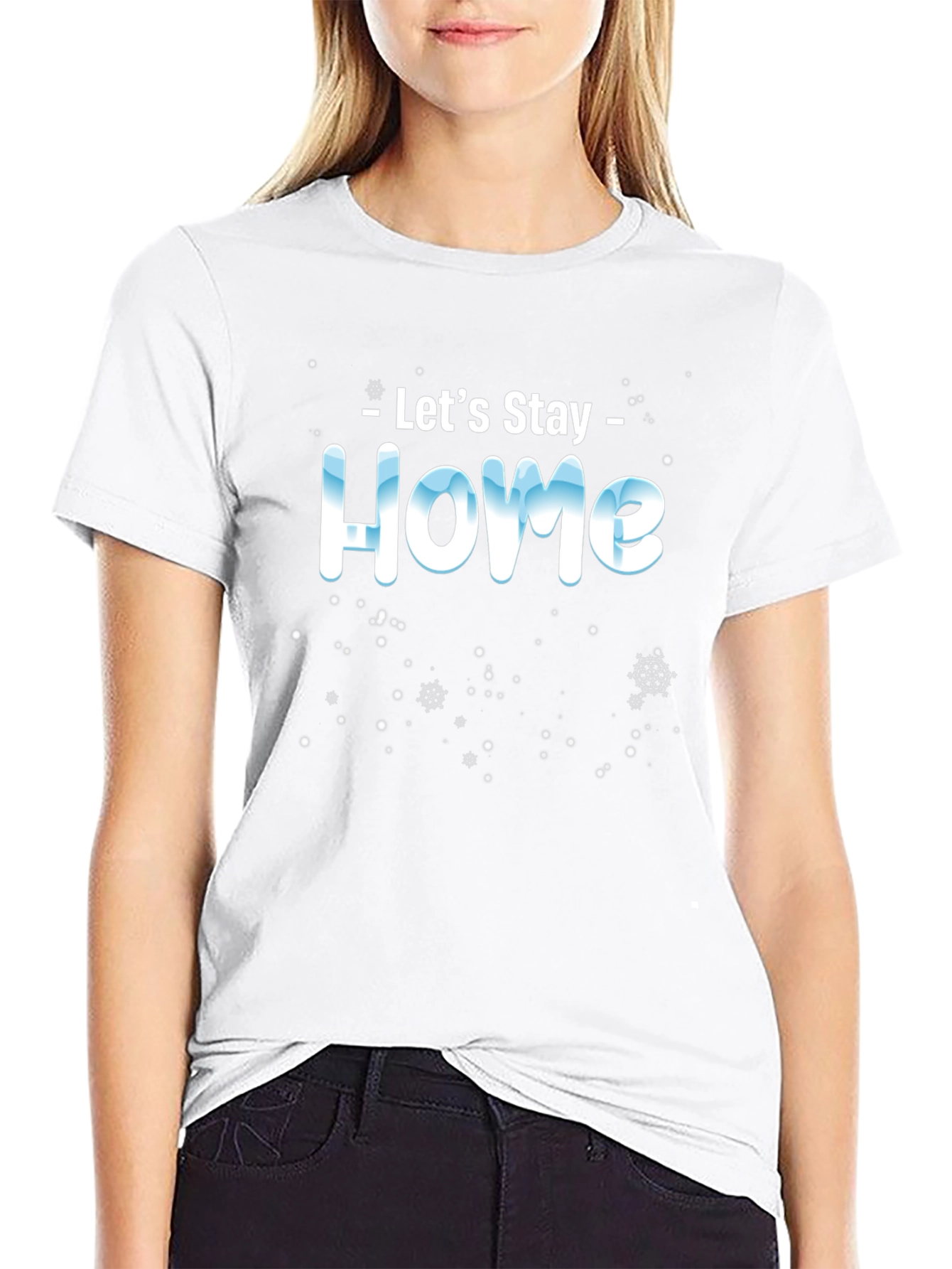 Lets Stay Home Black Tee