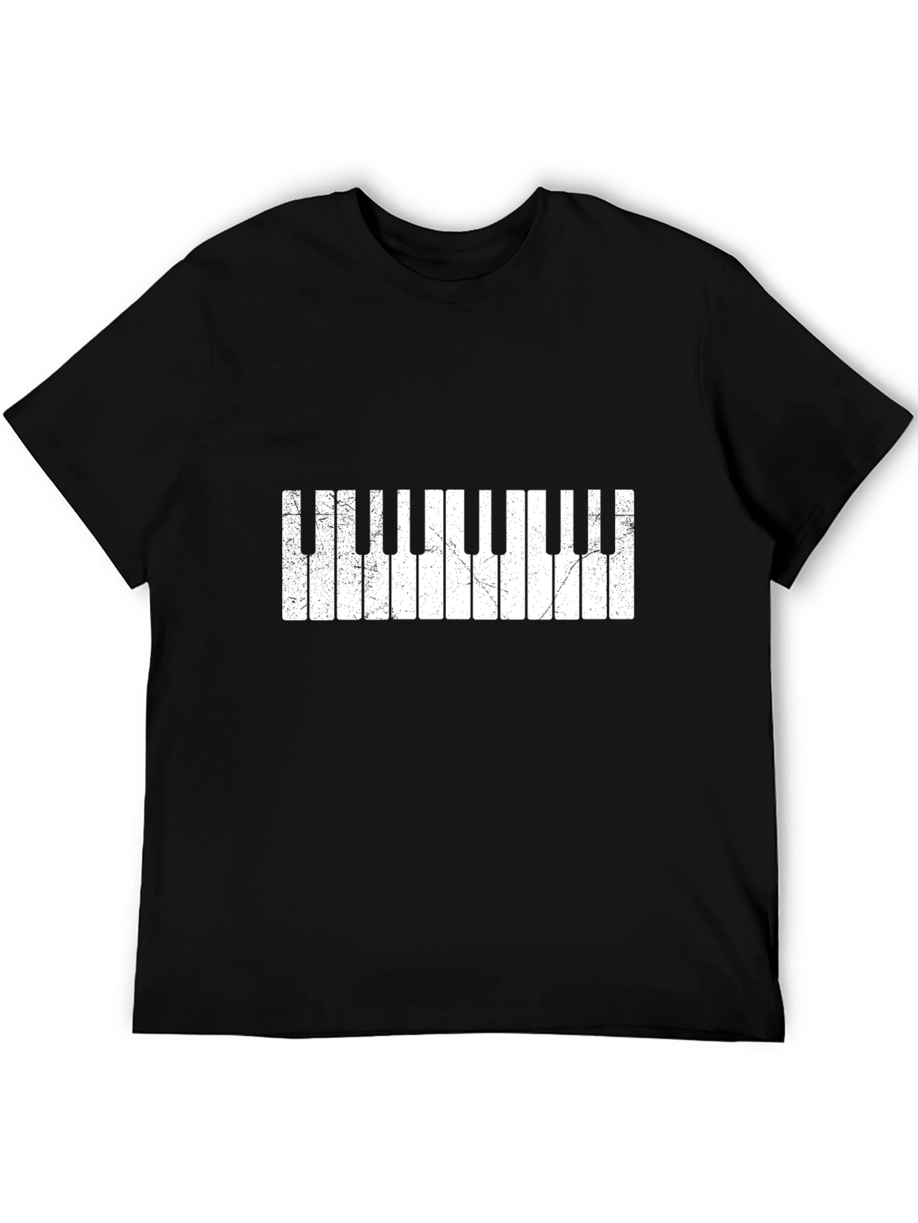 Piano Keys Graphic Tee - Musicians Black T-Shirt