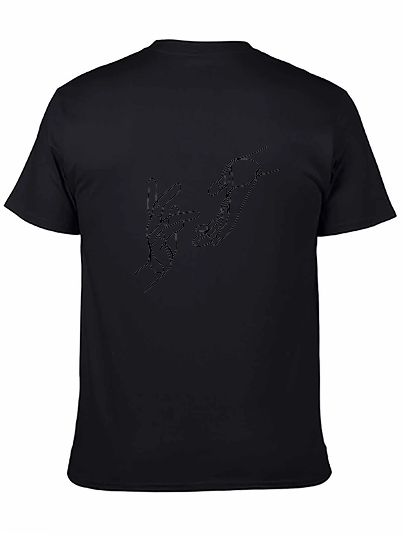 Minimalist Hands Black T-Shirt