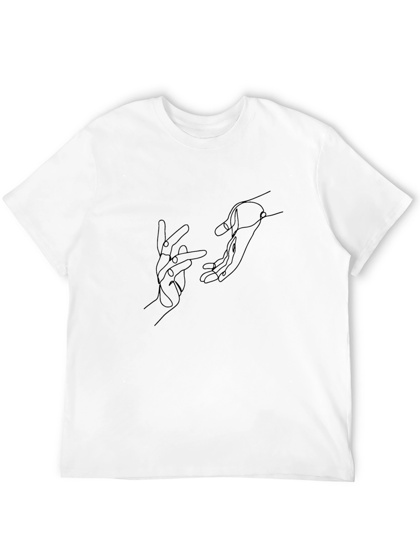 Minimalist Hands Black T-Shirt