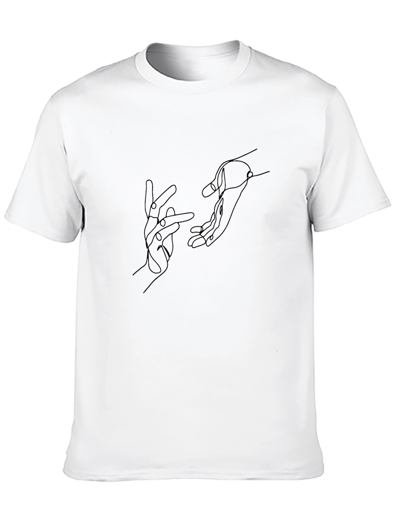 Minimalist Hands Black T-Shirt