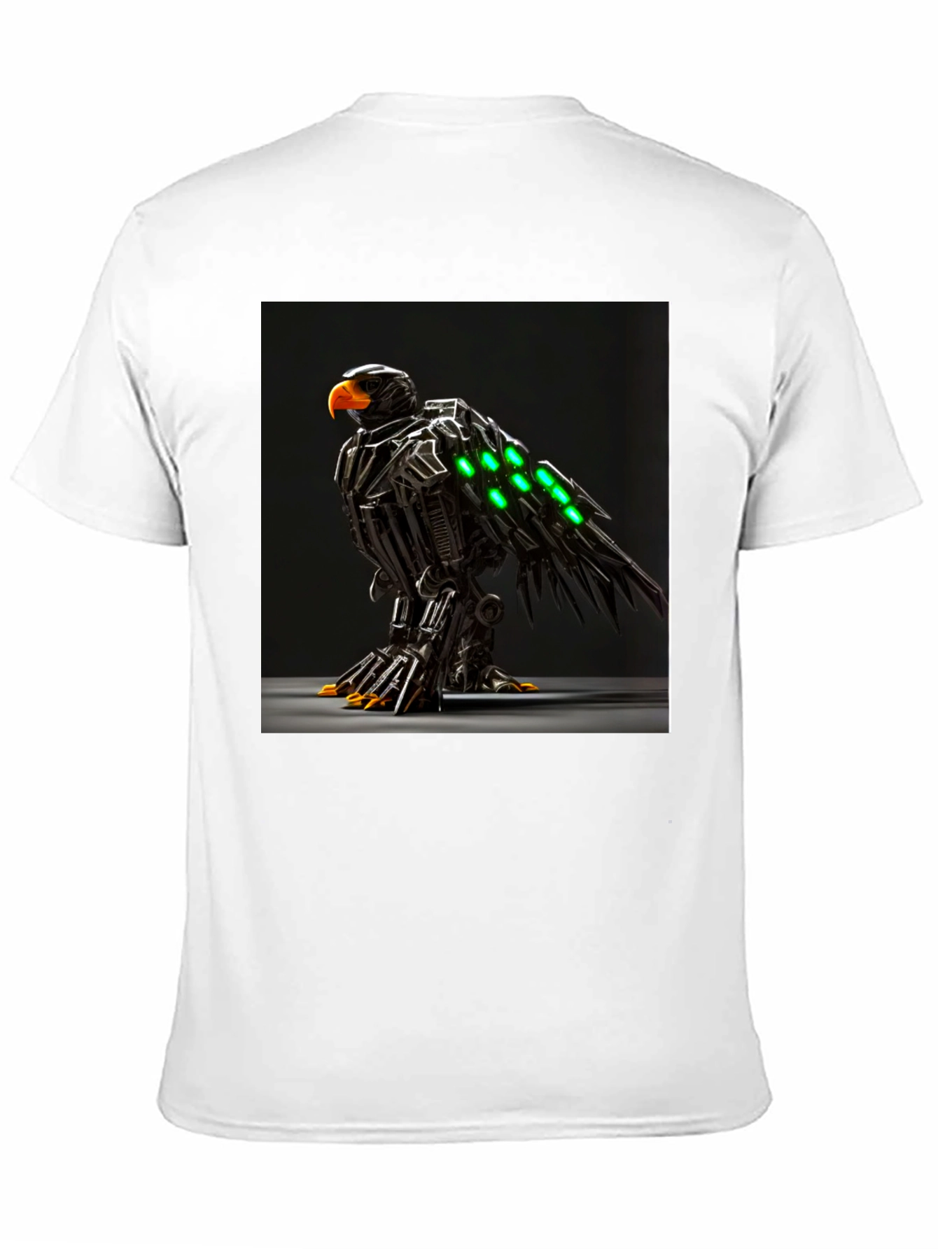 Robotic Eagle Graphic Tee - Bold Black