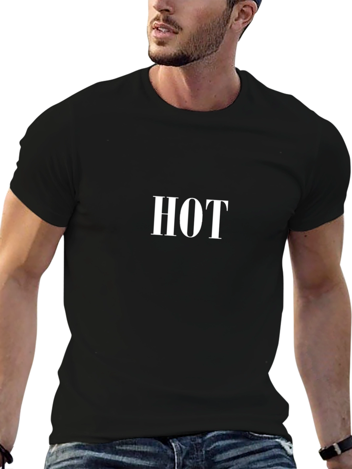 HOT Graphic T-Shirt - Stylish Black Tee