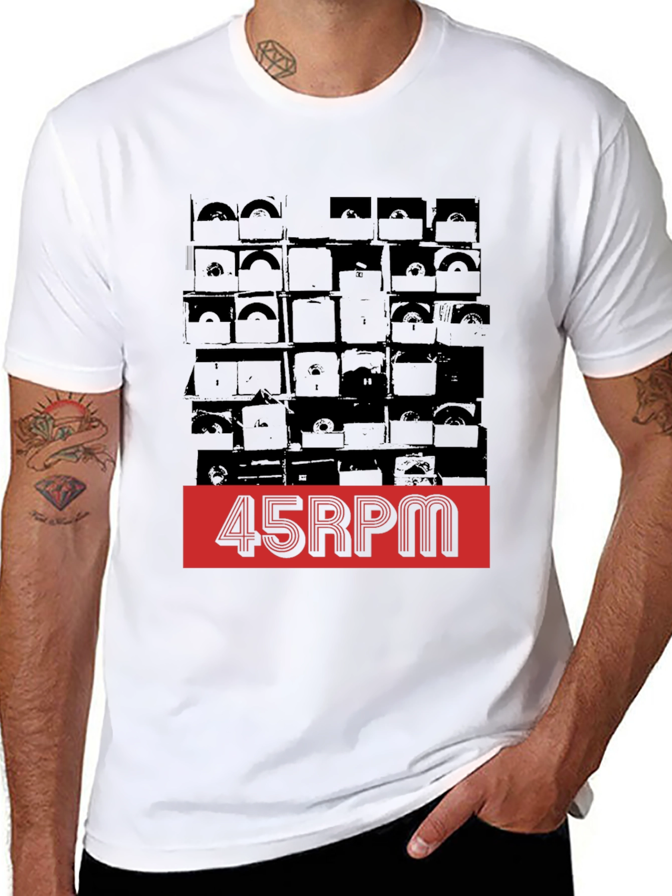 45 RPM Record Shelf Graphic Tee