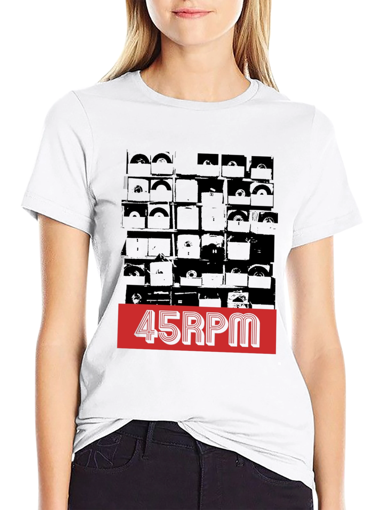 45 RPM Record Shelf Graphic Tee