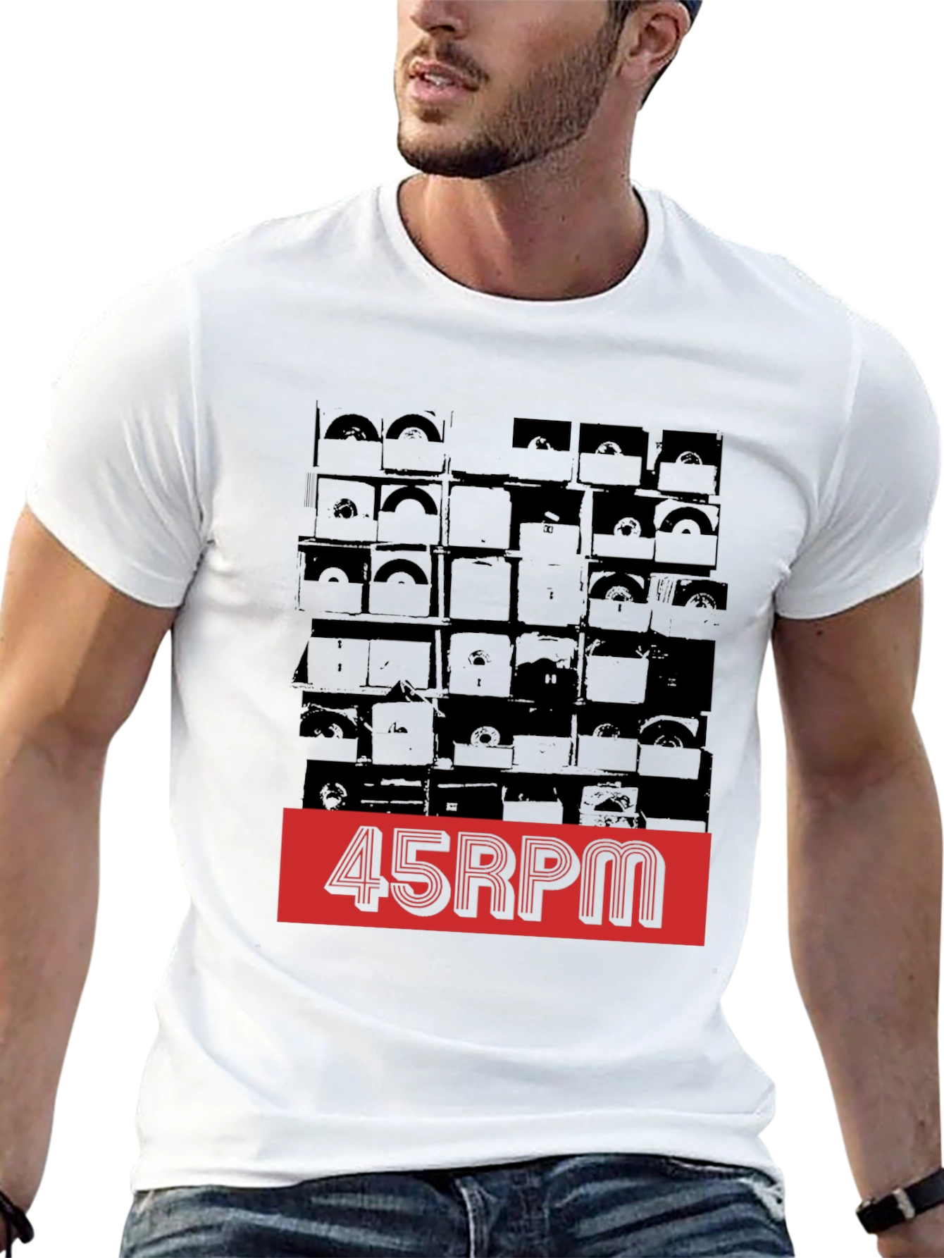 45 RPM Record Shelf Graphic Tee