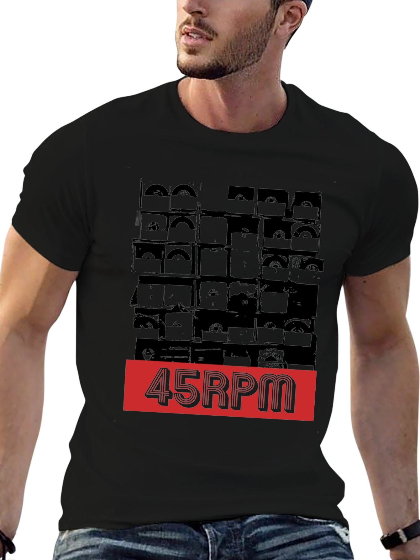 45 RPM Record Shelf Graphic Tee