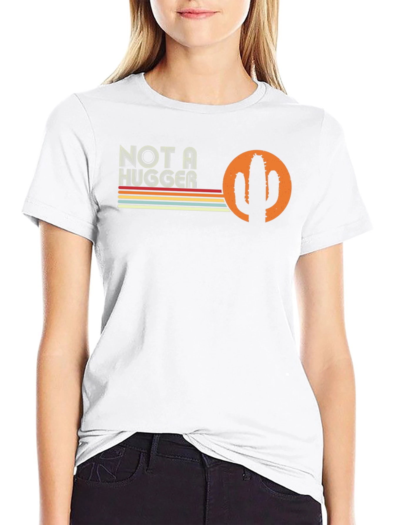 Not A Hugger Cactus Graphic Tee