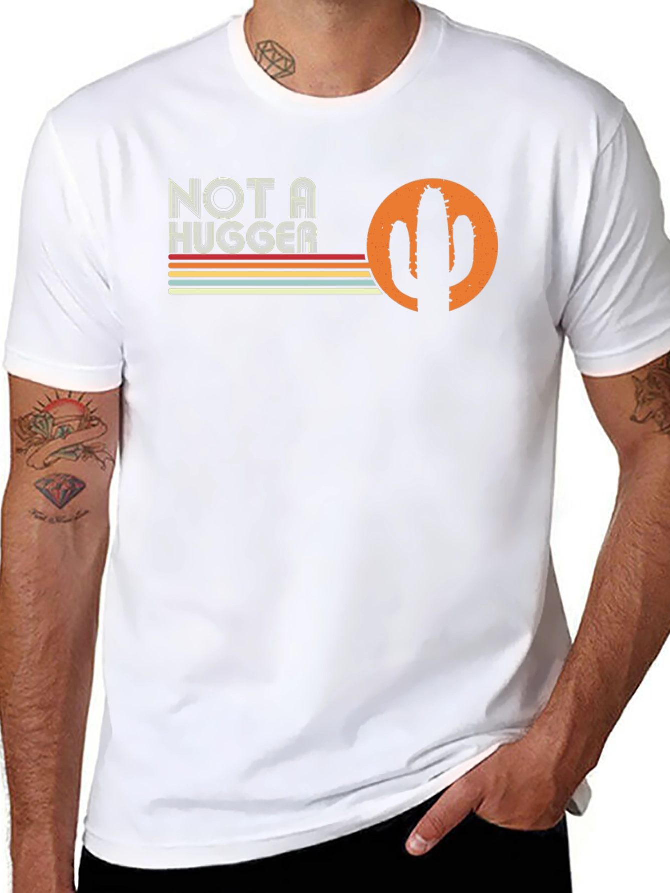 Not A Hugger Cactus Graphic Tee