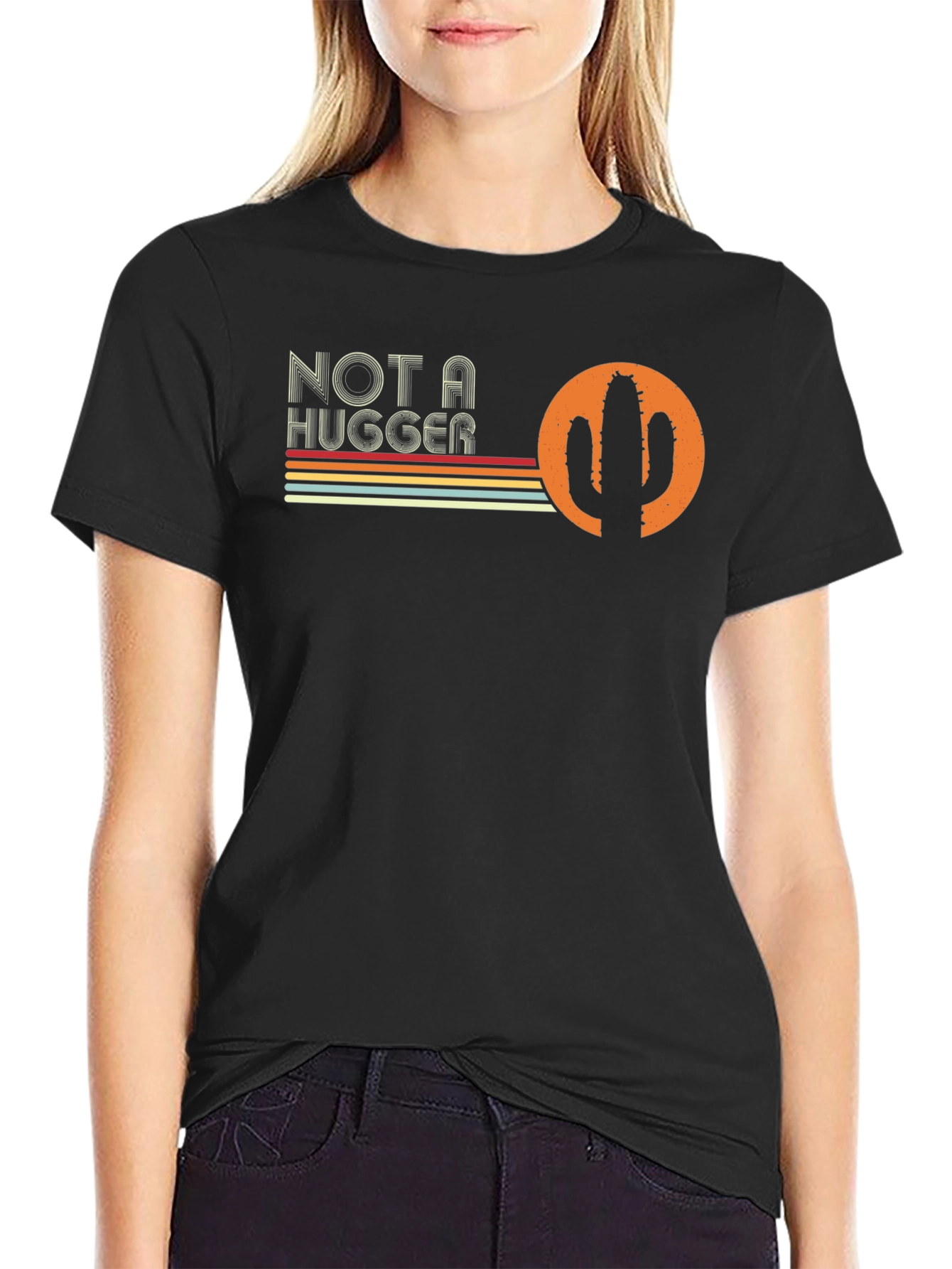 Not A Hugger Cactus Graphic Tee