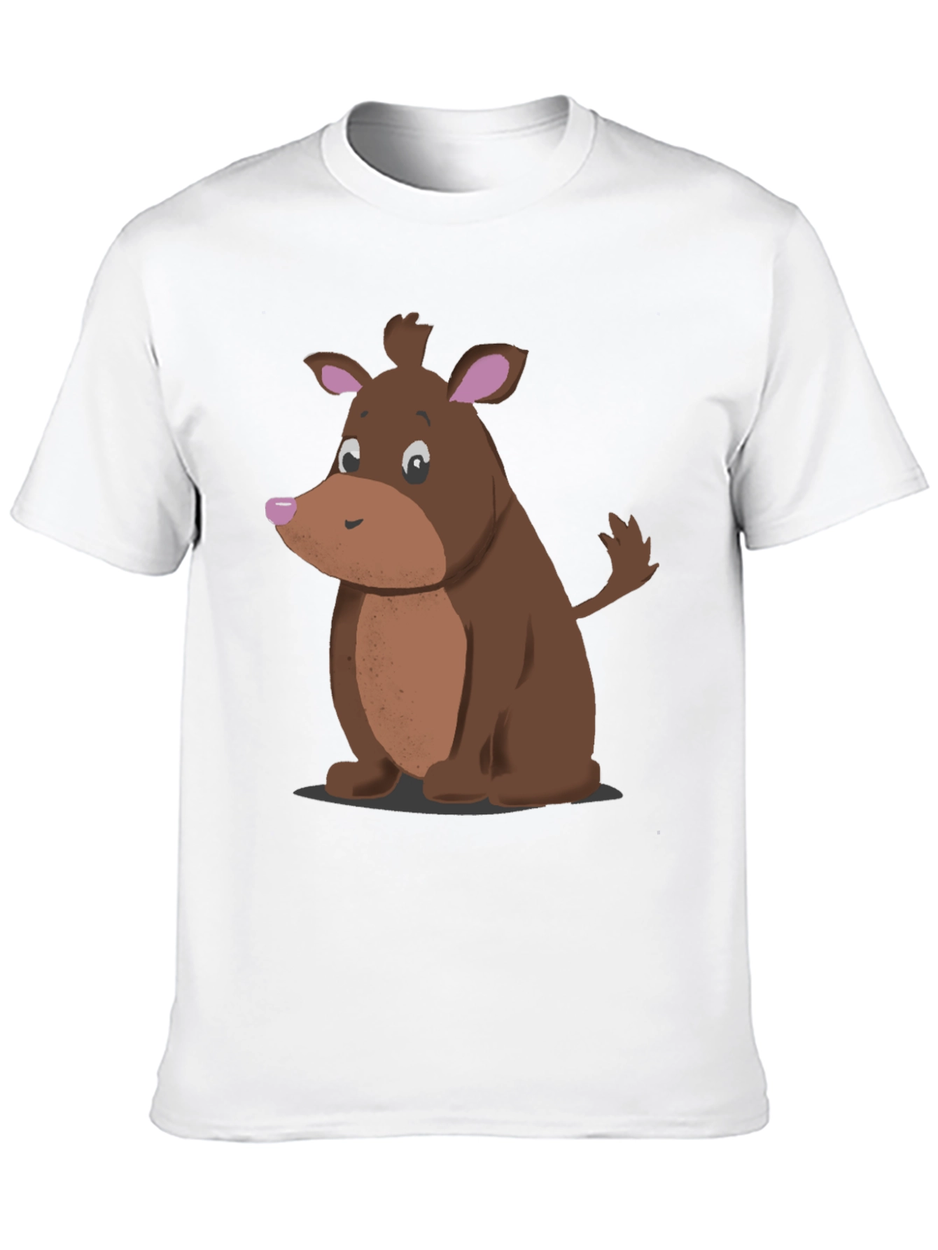 Cartoon Dog Black T-Shirt