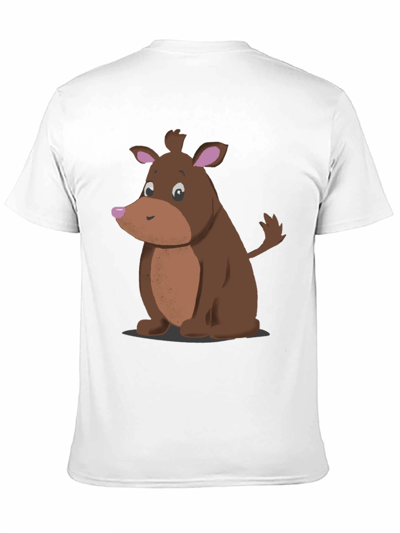 Cartoon Dog Black T-Shirt