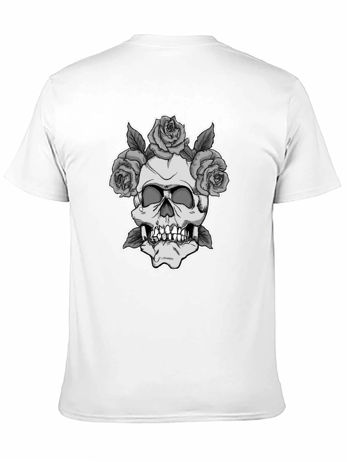 Skull & Roses Graphic Tee - Black