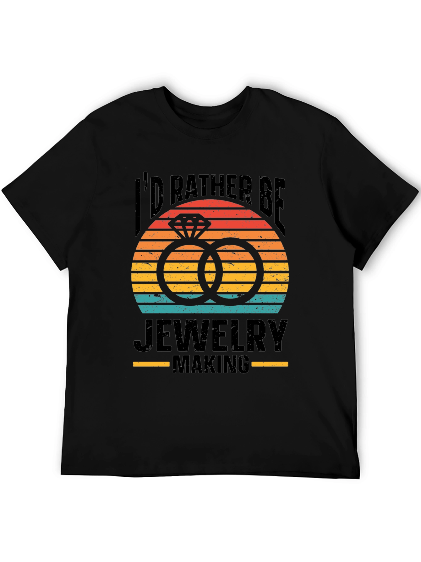Jewelry Making T-Shirt Retro Sunset Graphic Tee
