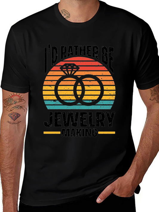 Jewelry Making T-Shirt Retro Sunset Graphic Tee