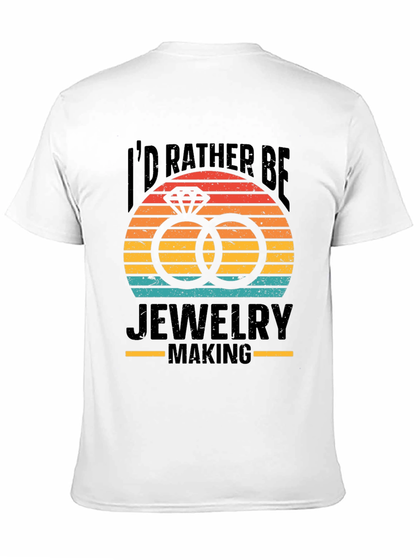 Jewelry Making T-Shirt Retro Sunset Graphic Tee
