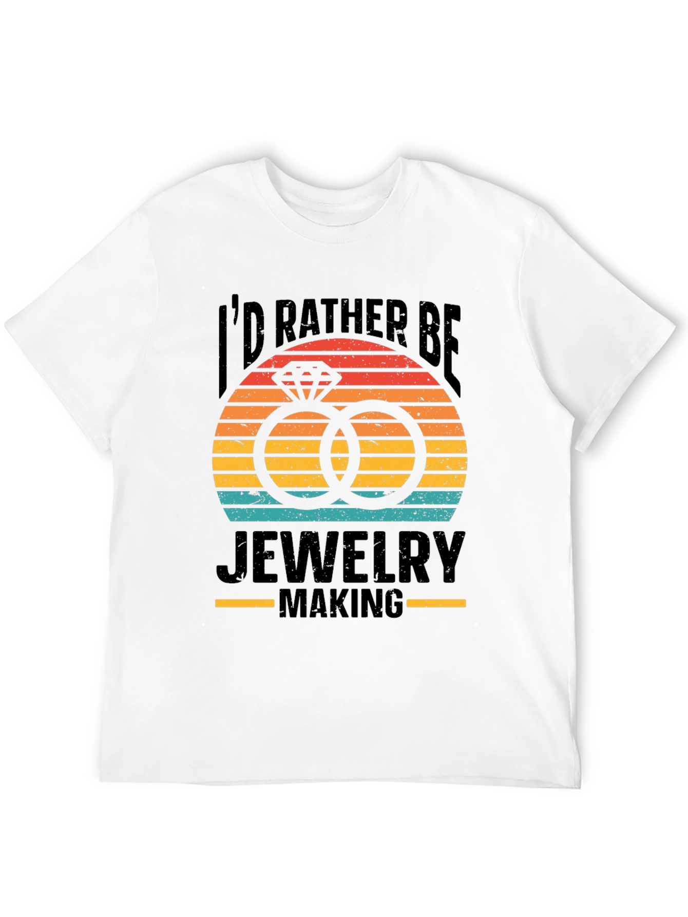Jewelry Making T-Shirt Retro Sunset Graphic Tee