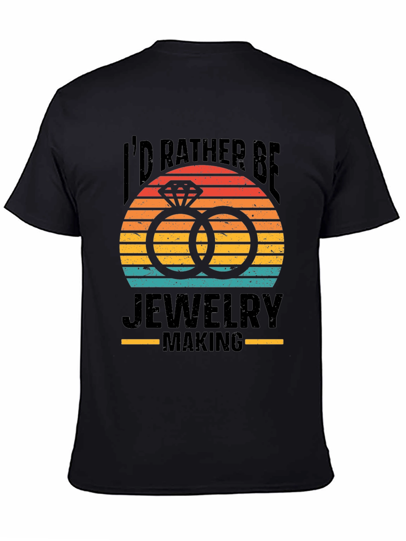 Jewelry Making T-Shirt Retro Sunset Graphic Tee
