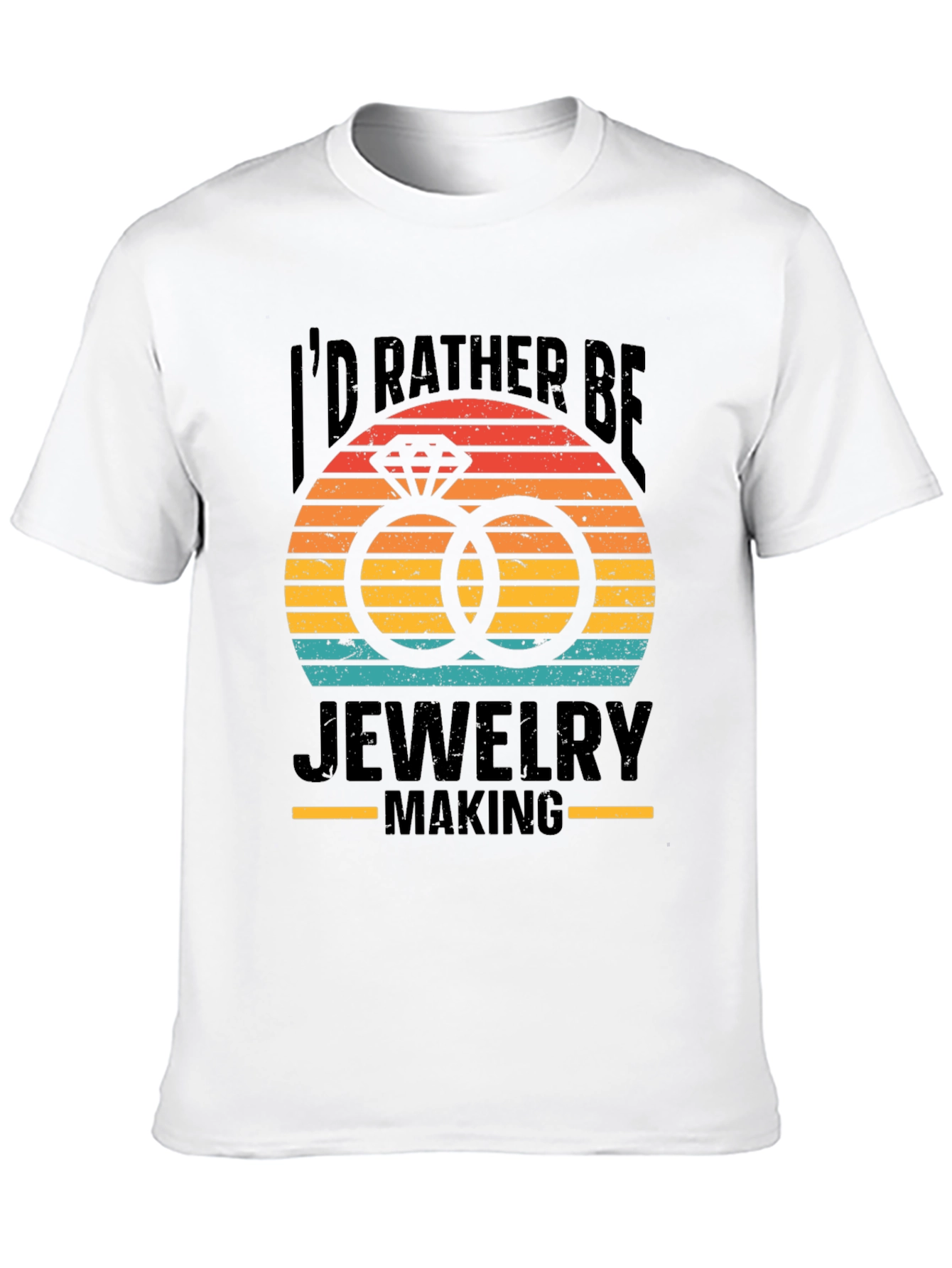 Jewelry Making T-Shirt Retro Sunset Graphic Tee