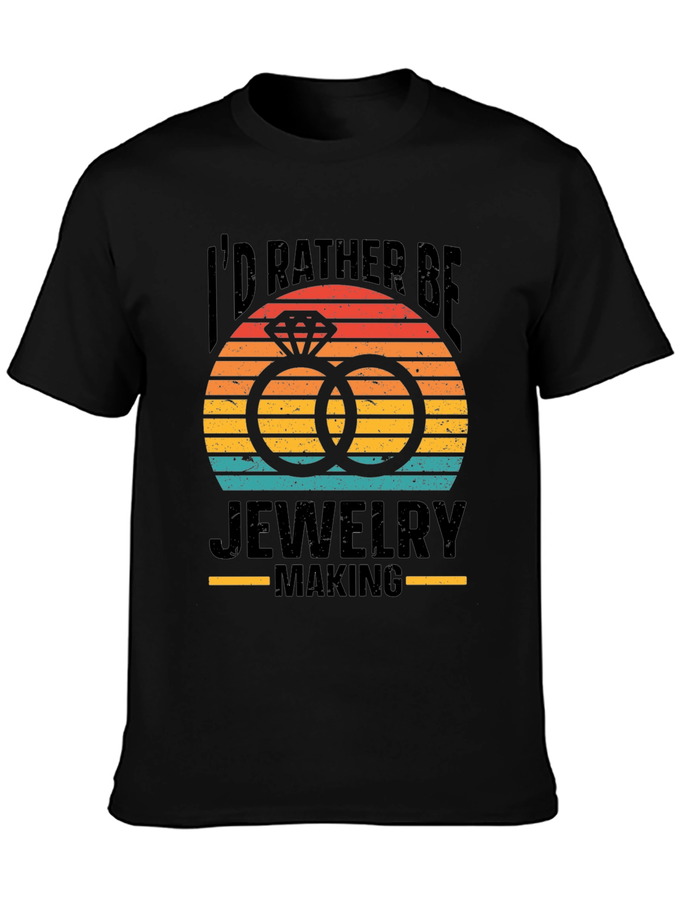 Jewelry Making T-Shirt Retro Sunset Graphic Tee