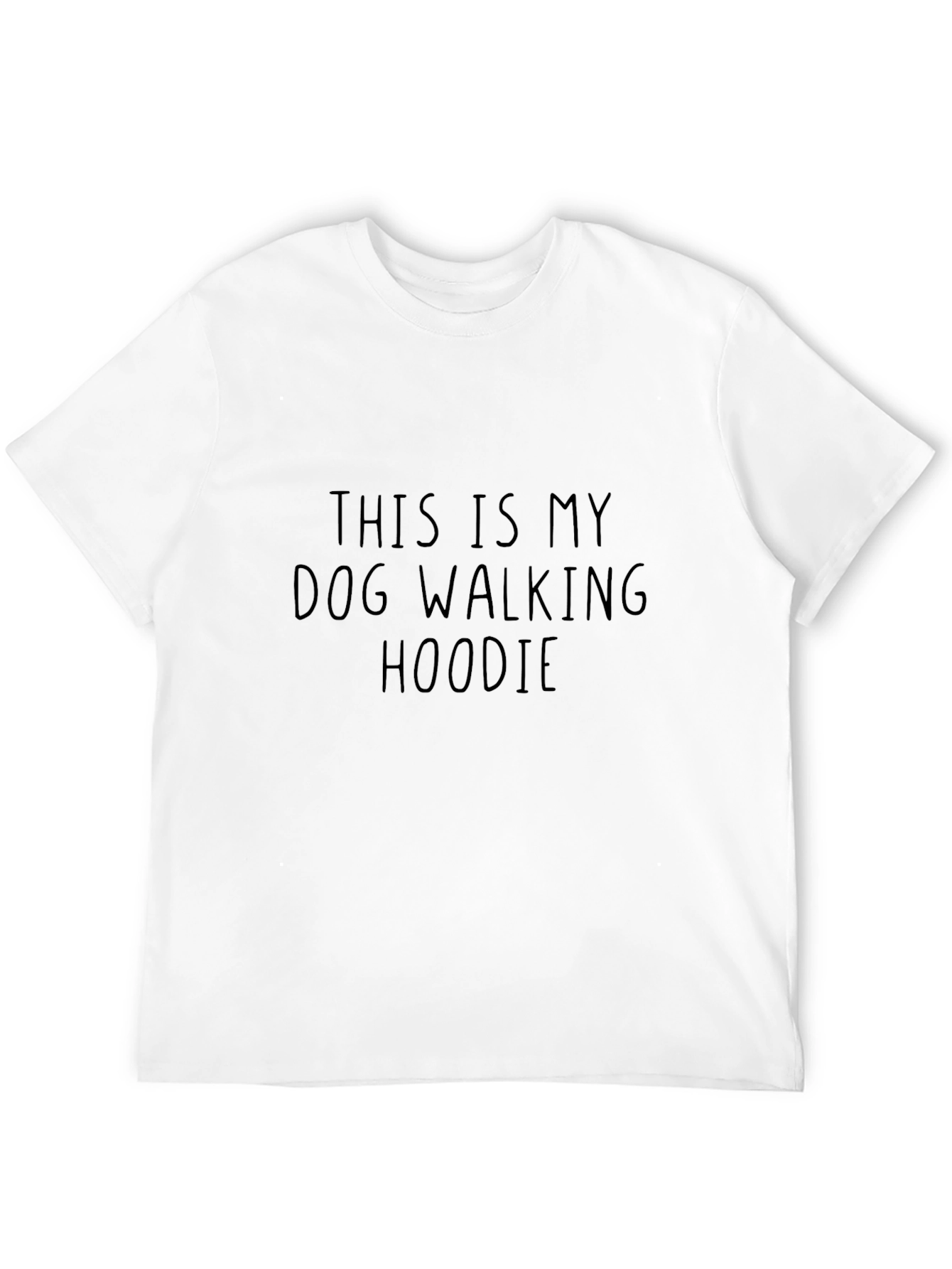 Funny Dog Walking T-Shirt Unisex Black Tee