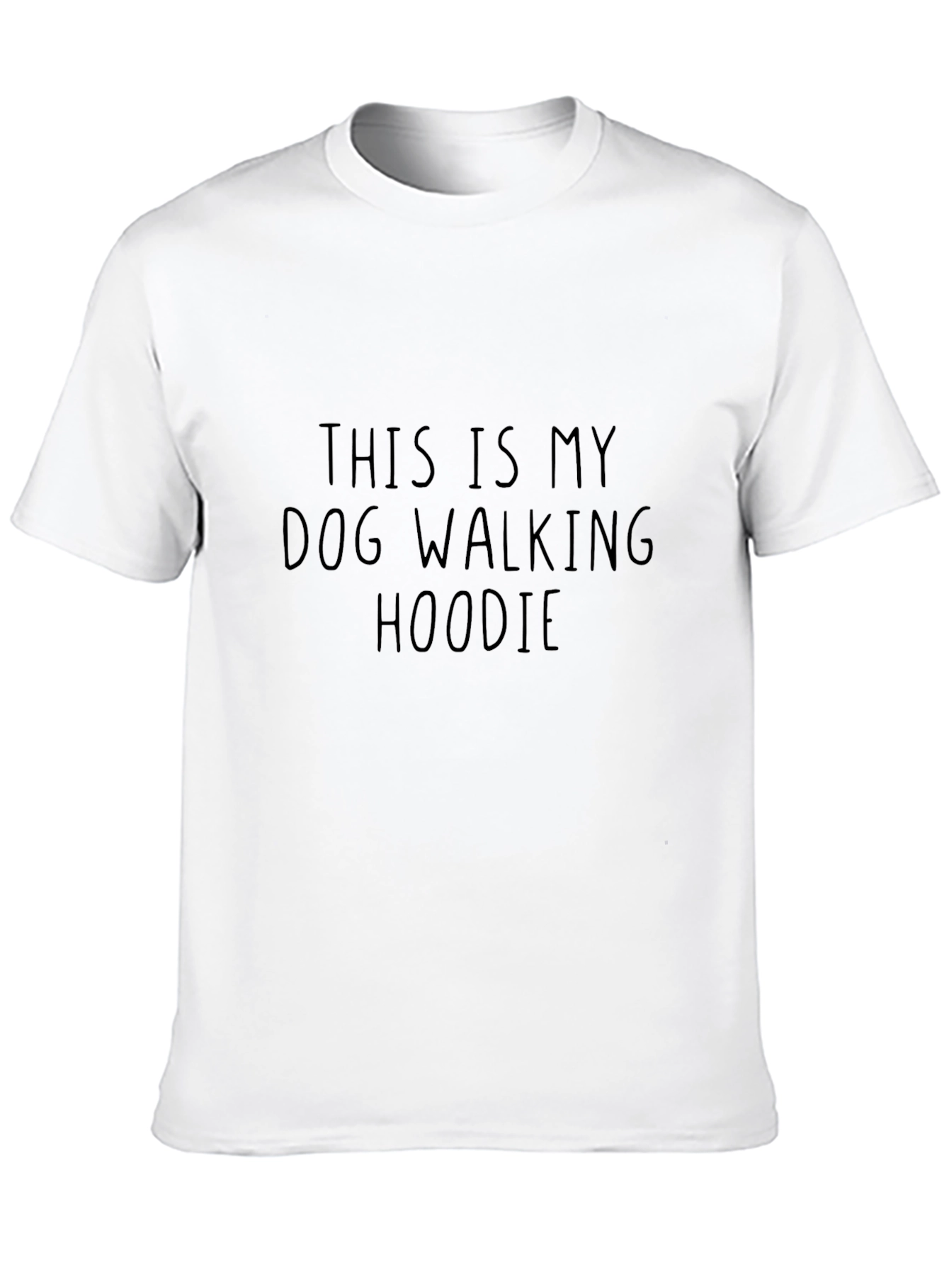 Funny Dog Walking T-Shirt Unisex Black Tee