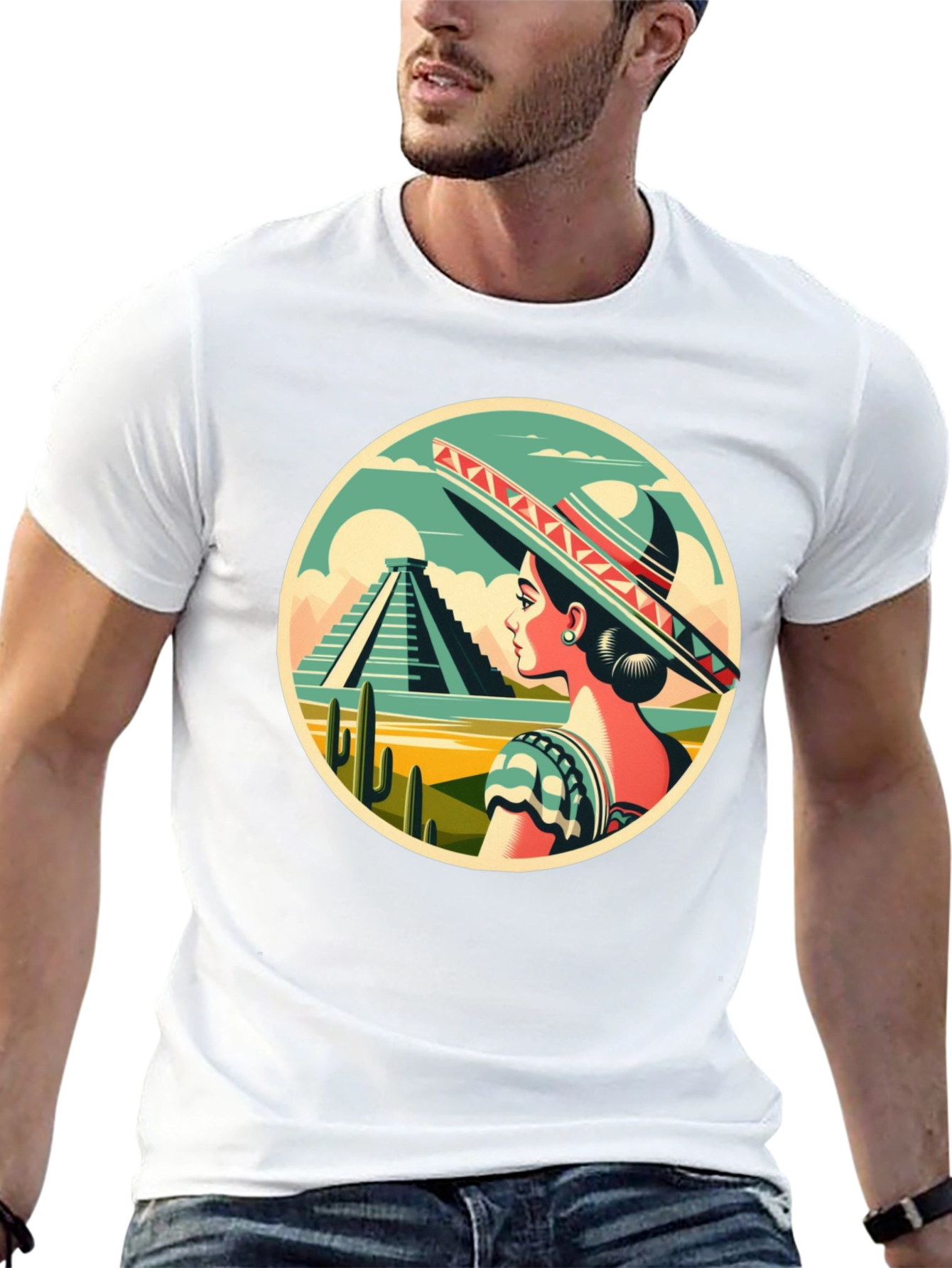 Mexican Culture T-Shirt - Sombrero Lady