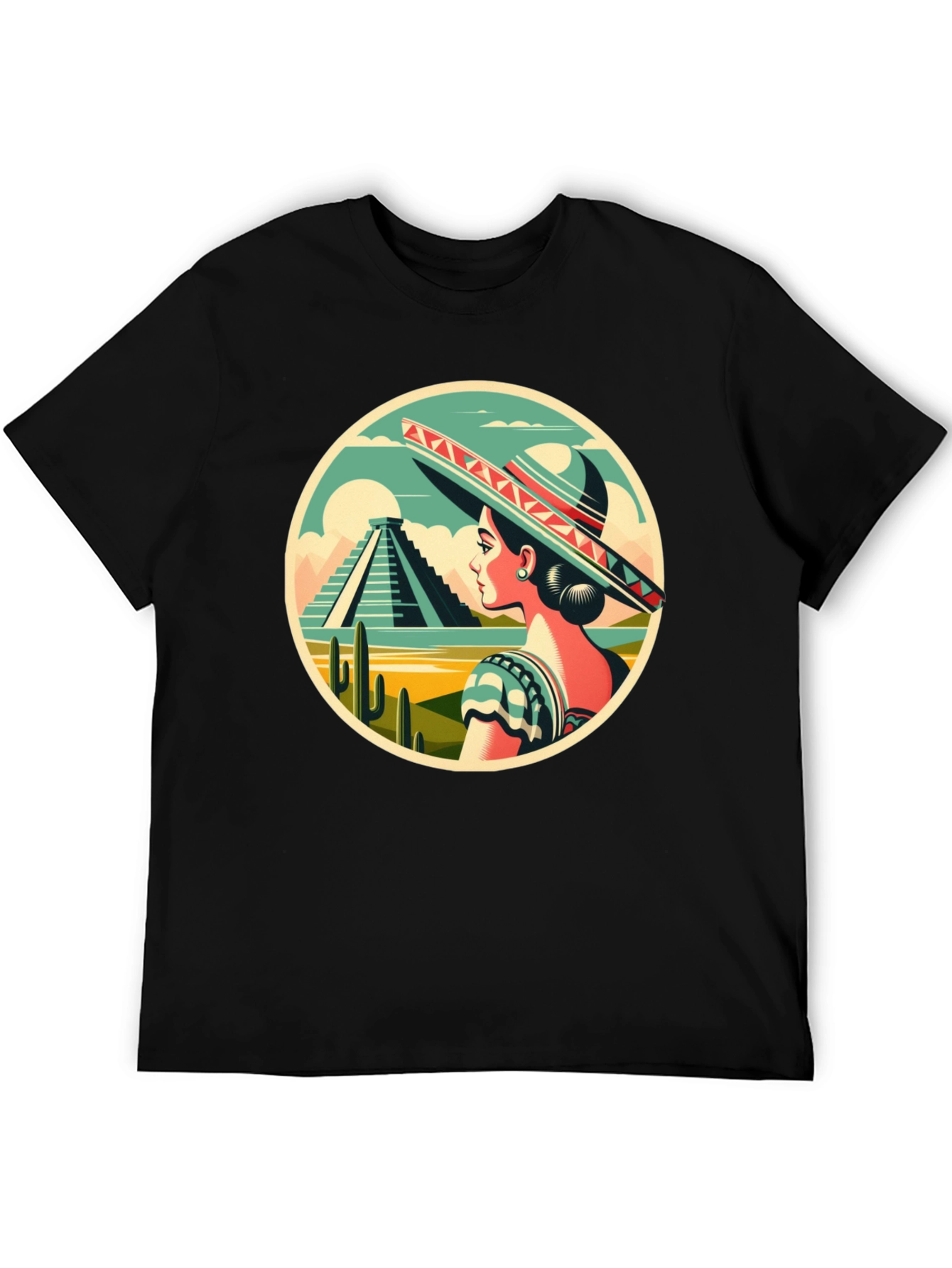 Mexican Culture T-Shirt - Sombrero Lady