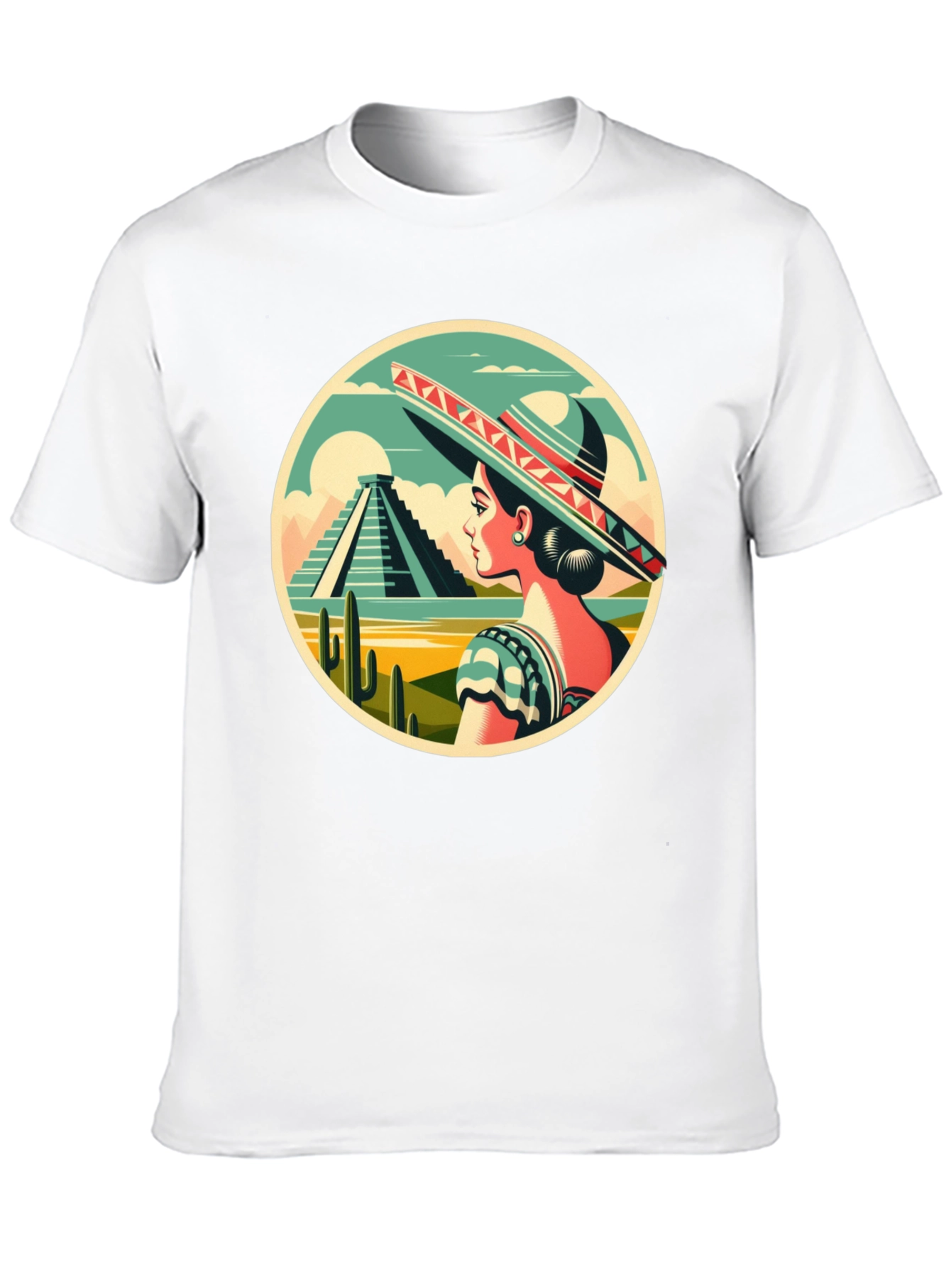 Mexican Culture T-Shirt - Sombrero Lady