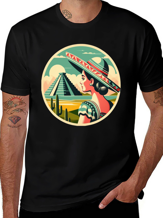 Mexican Culture T-Shirt - Sombrero Lady