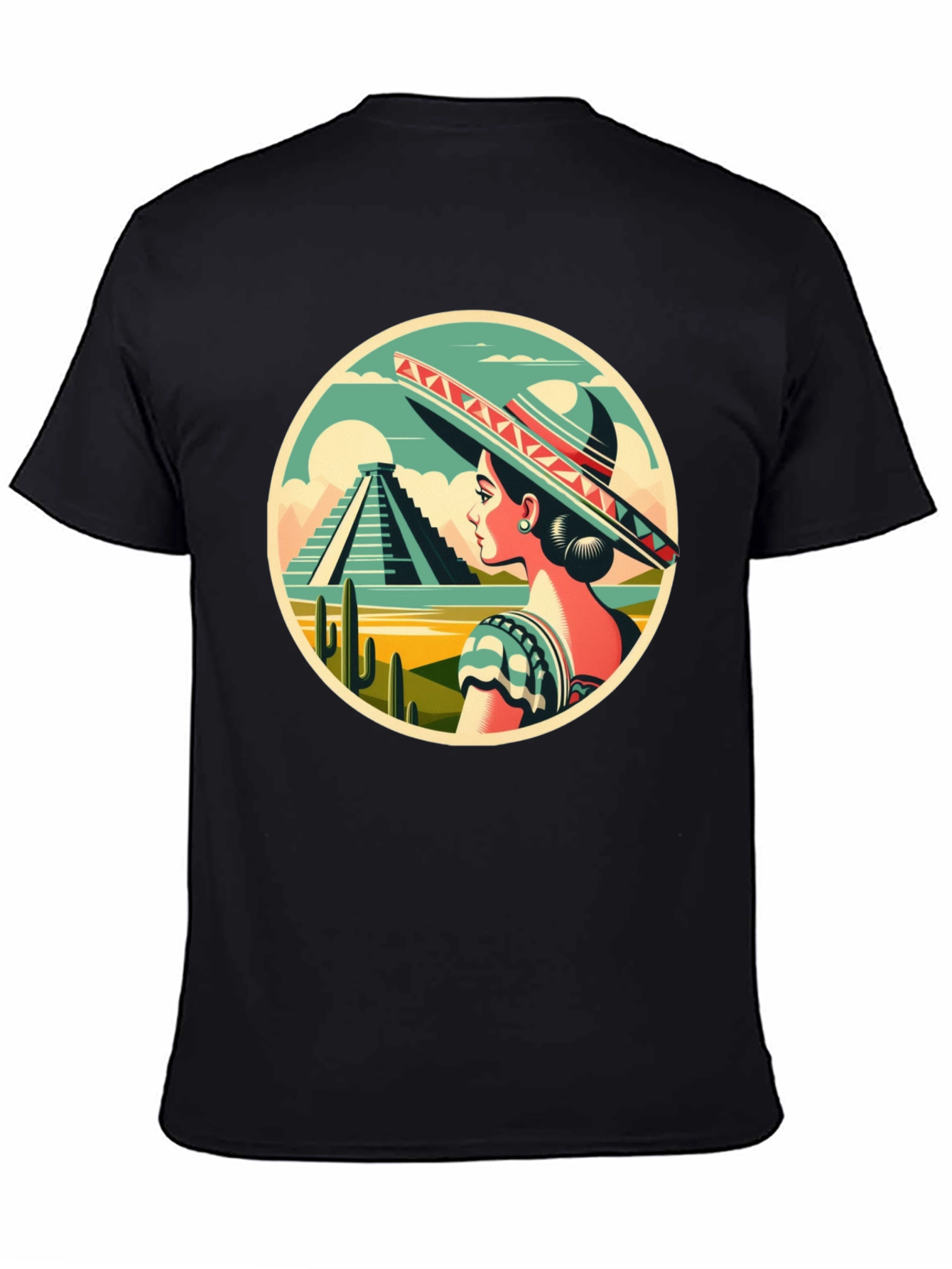 Mexican Culture T-Shirt - Sombrero Lady