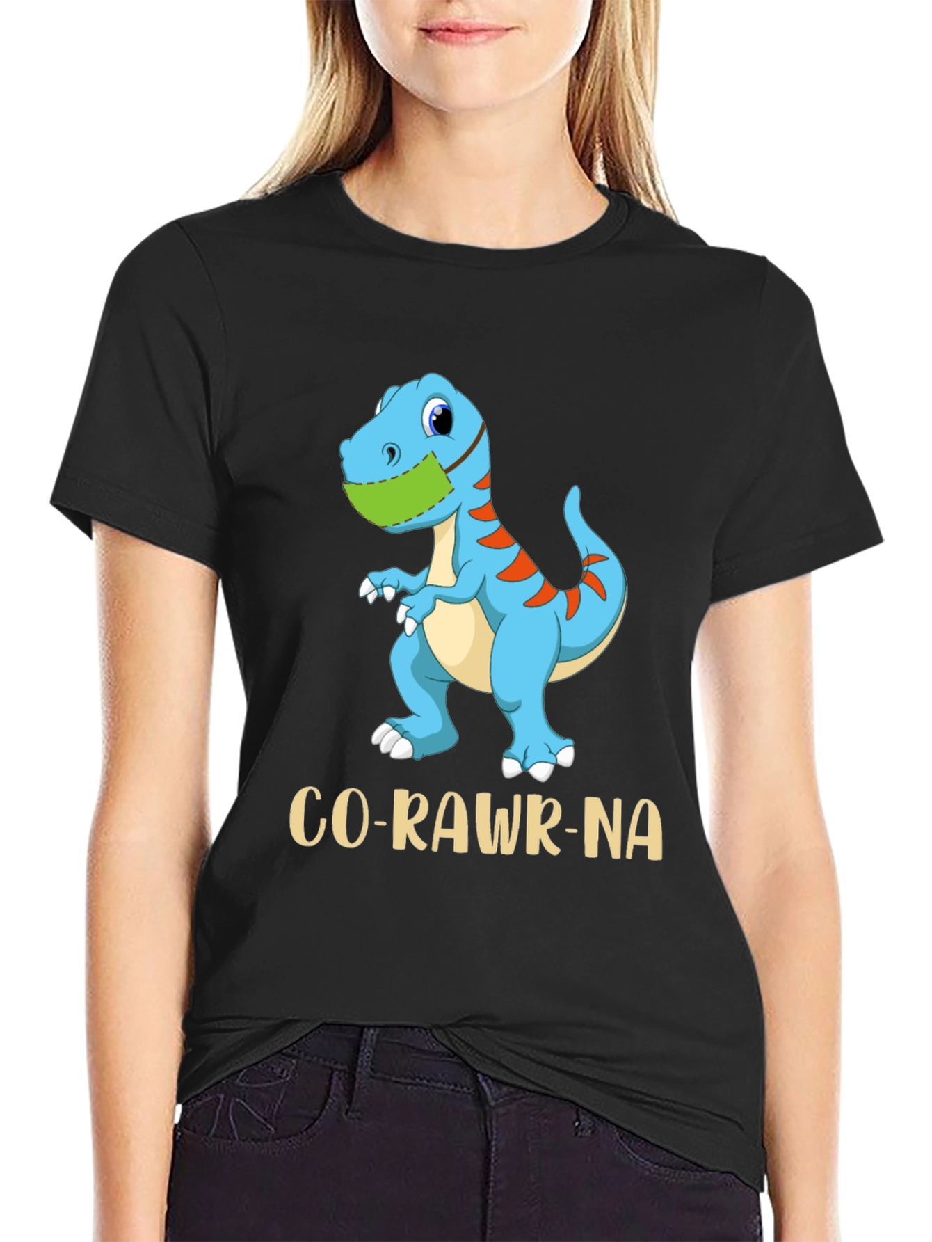 Co-Rawr-Na T-Shirt Dinosaur with Mask