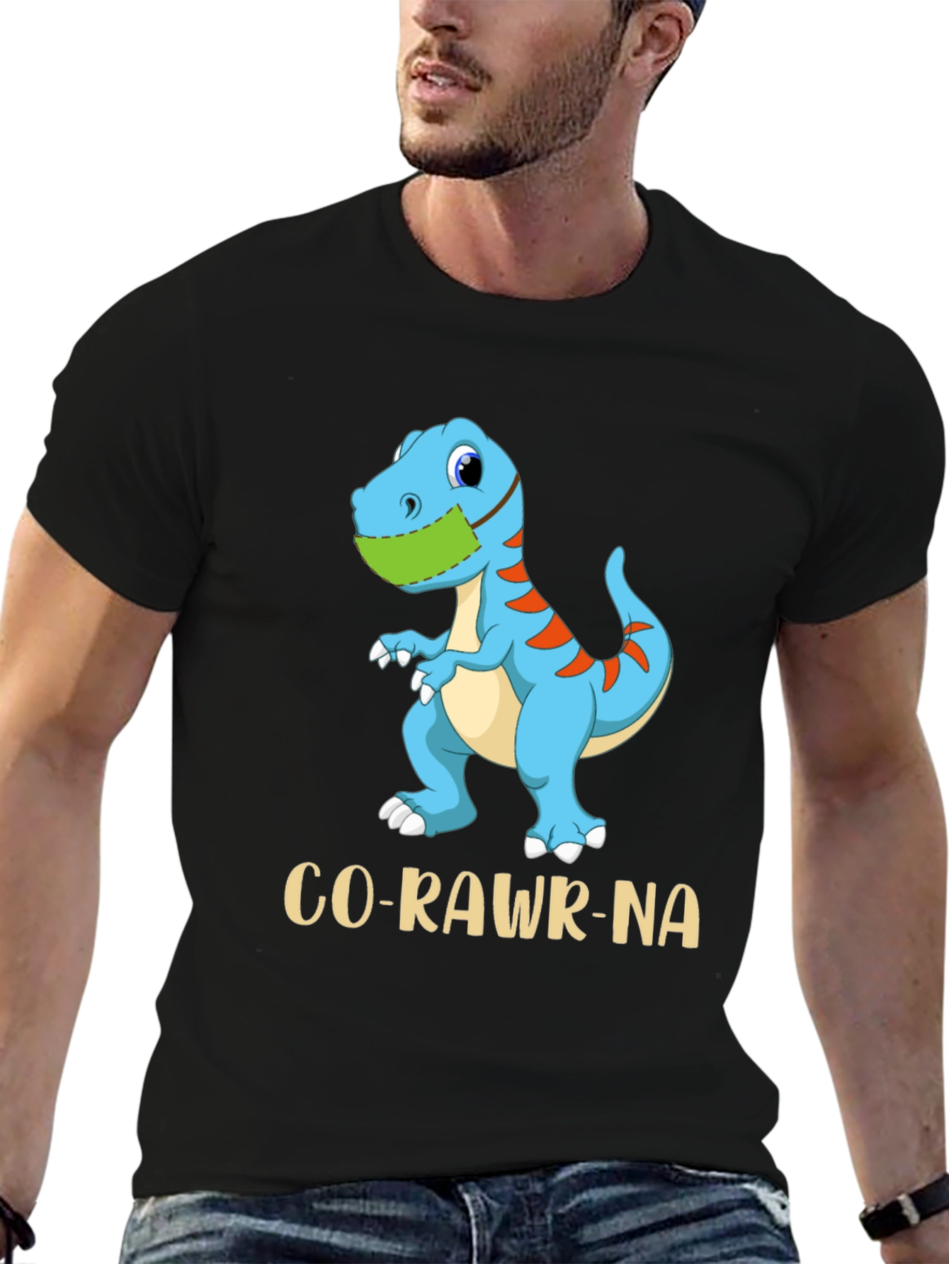 Co-Rawr-Na T-Shirt Dinosaur with Mask