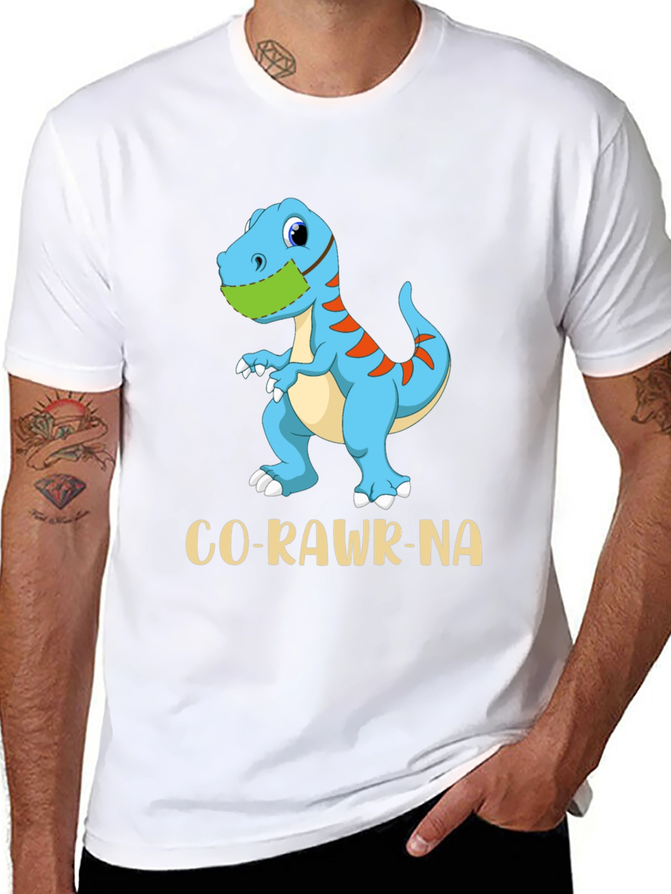 Co-Rawr-Na T-Shirt Dinosaur with Mask