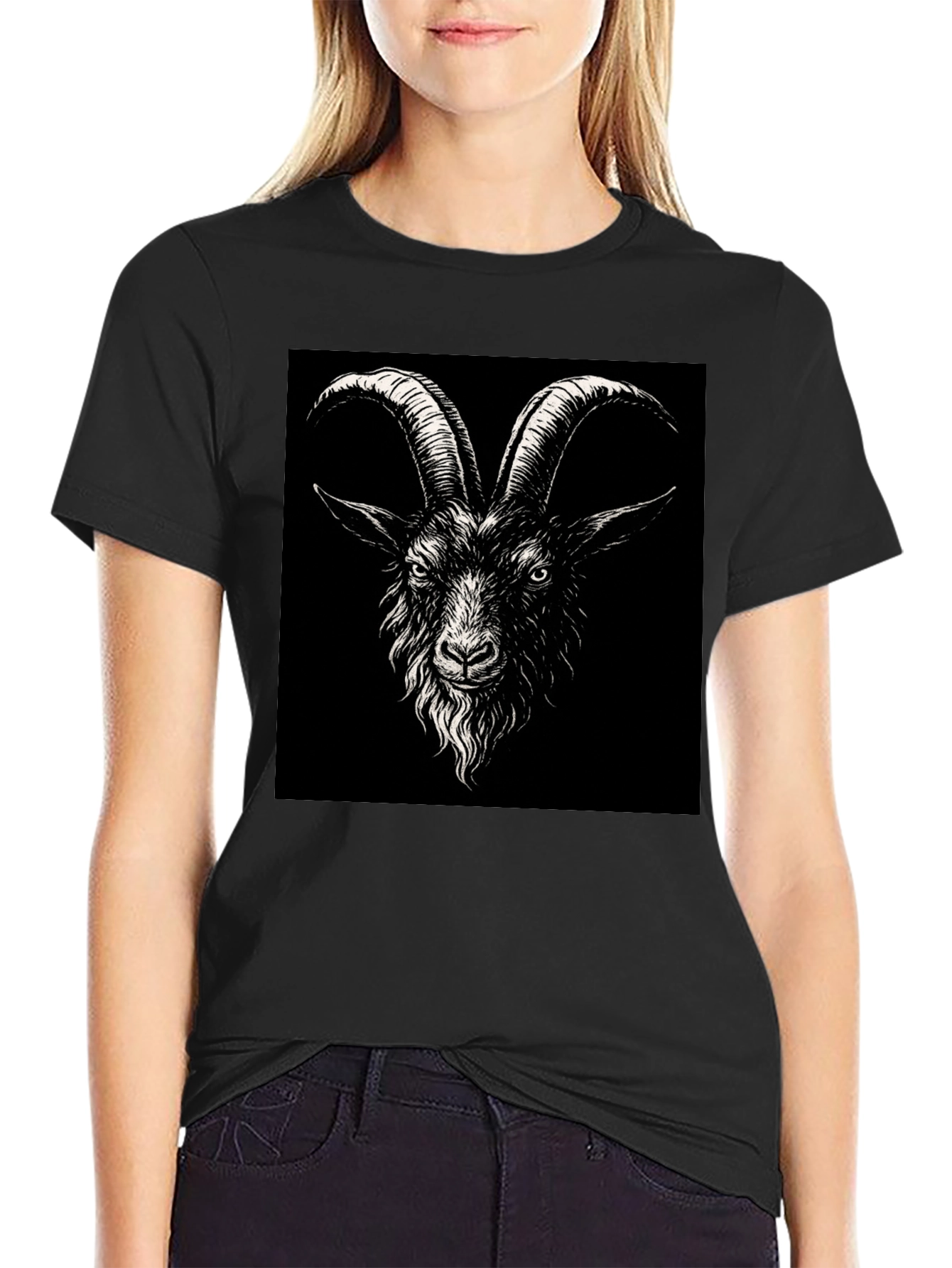 Black Goat Graphic Tee - Unisex Soft Cotton Shirt