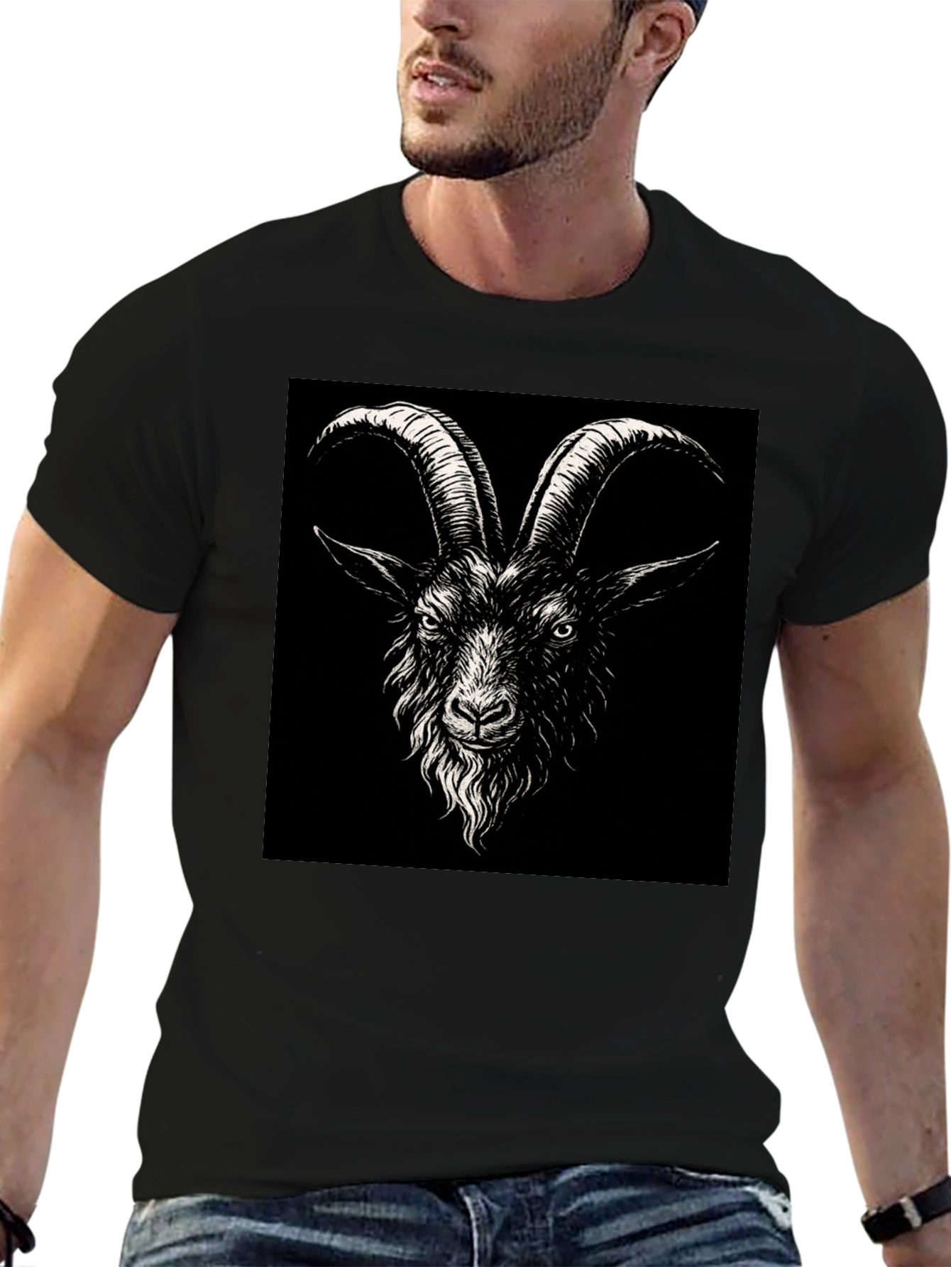 Black Goat Graphic Tee - Unisex Soft Cotton Shirt