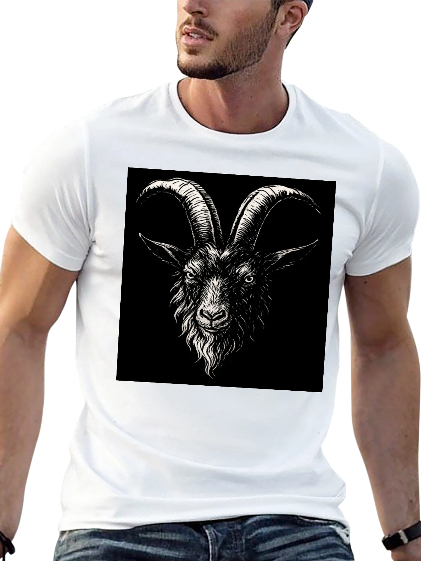 Black Goat Graphic Tee - Unisex Soft Cotton Shirt
