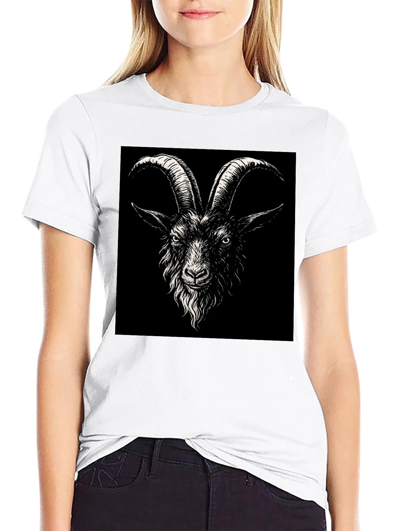 Black Goat Graphic Tee - Unisex Soft Cotton Shirt