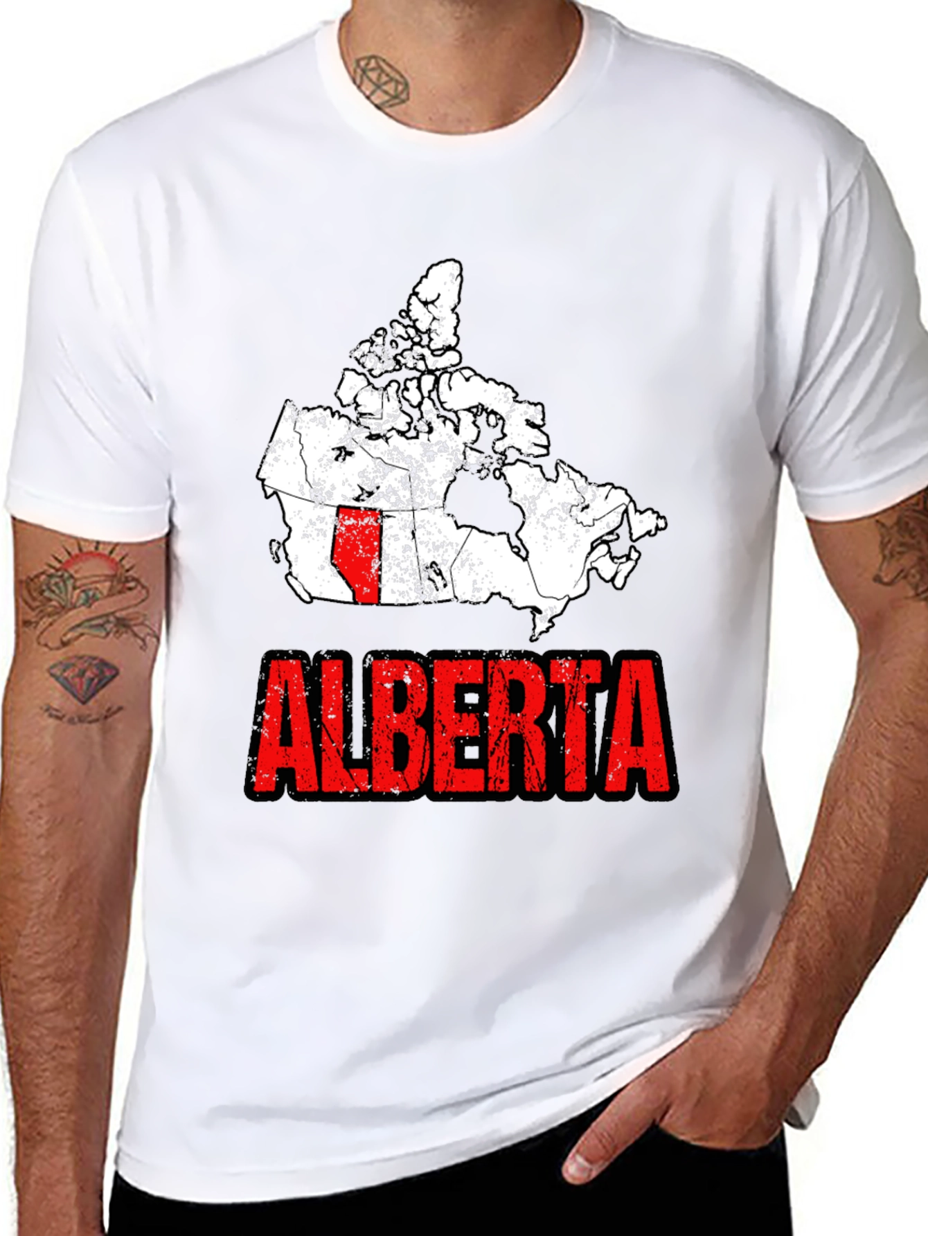 Alberta Canada Map Graphic Tee