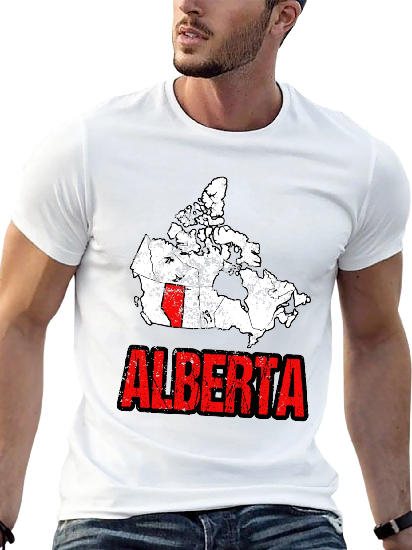 Alberta Canada Map Graphic Tee