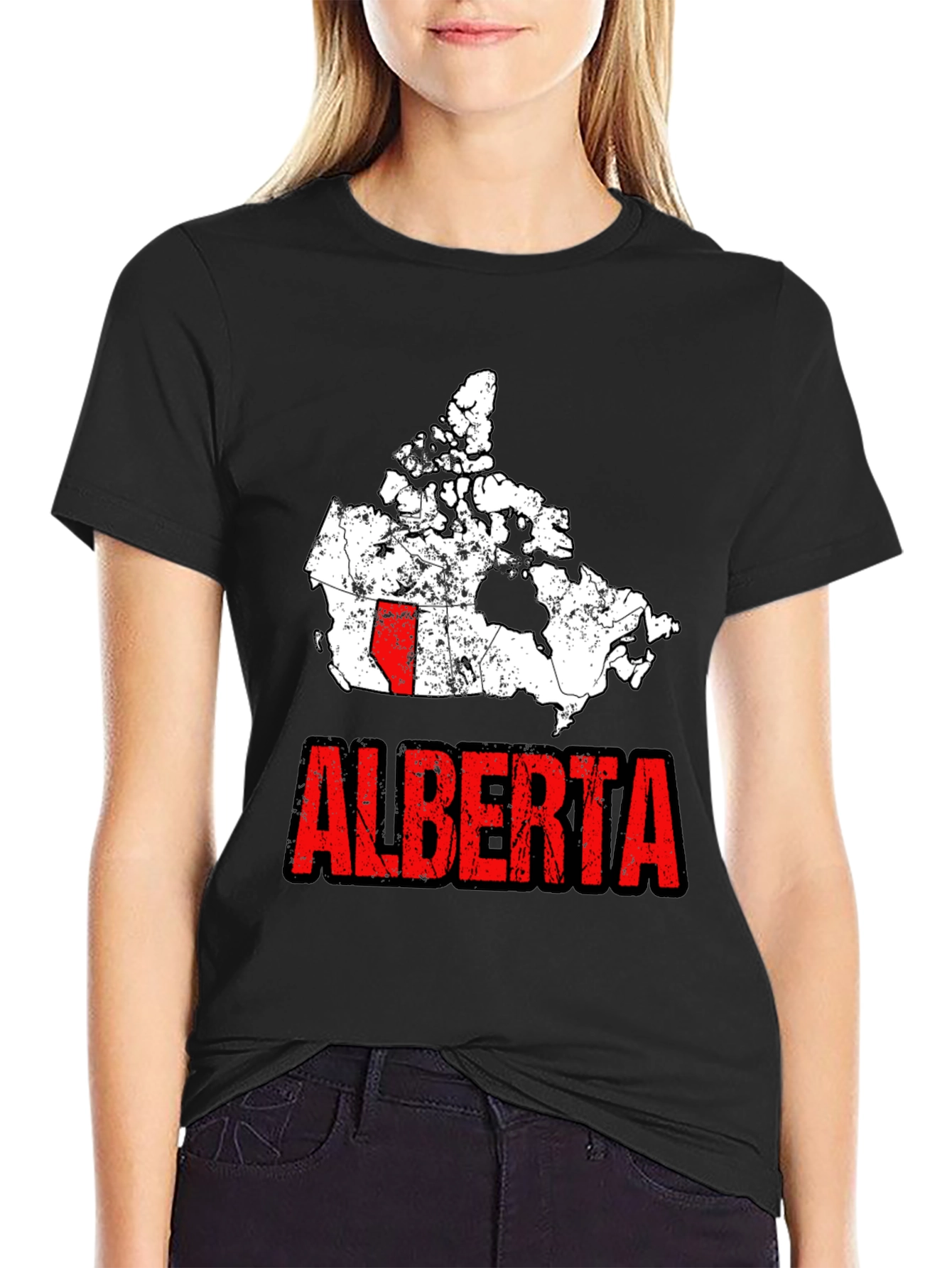 Alberta Canada Map Graphic Tee