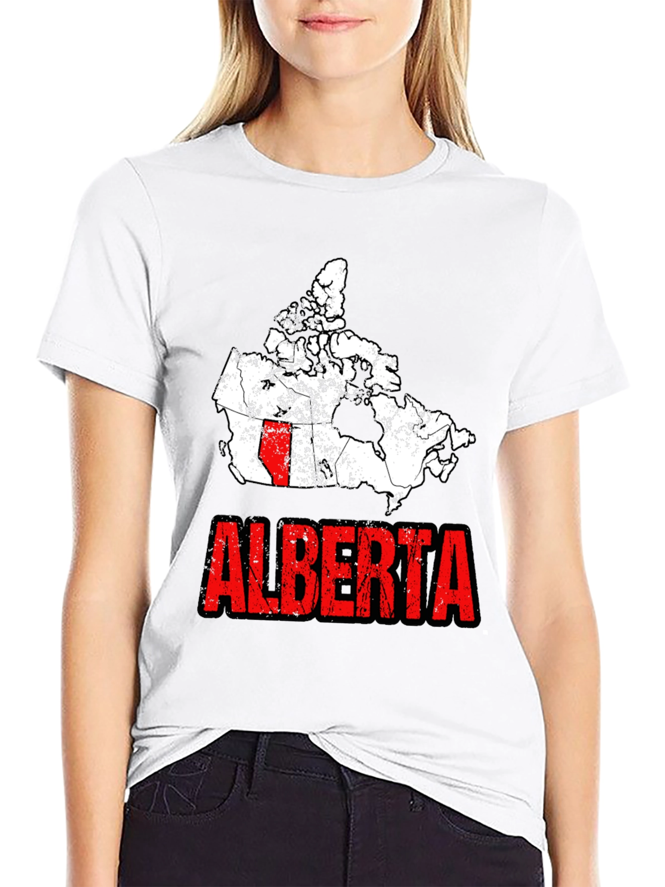 Alberta Canada Map Graphic Tee