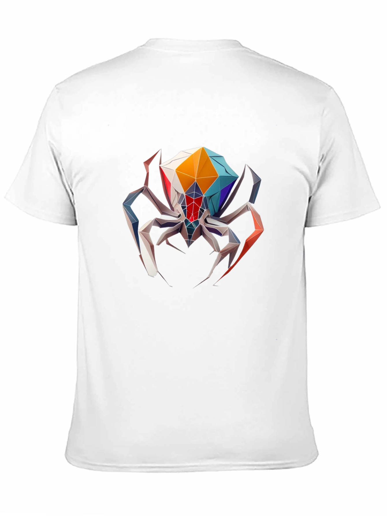 Geometric Spider Graphic Tee - Black