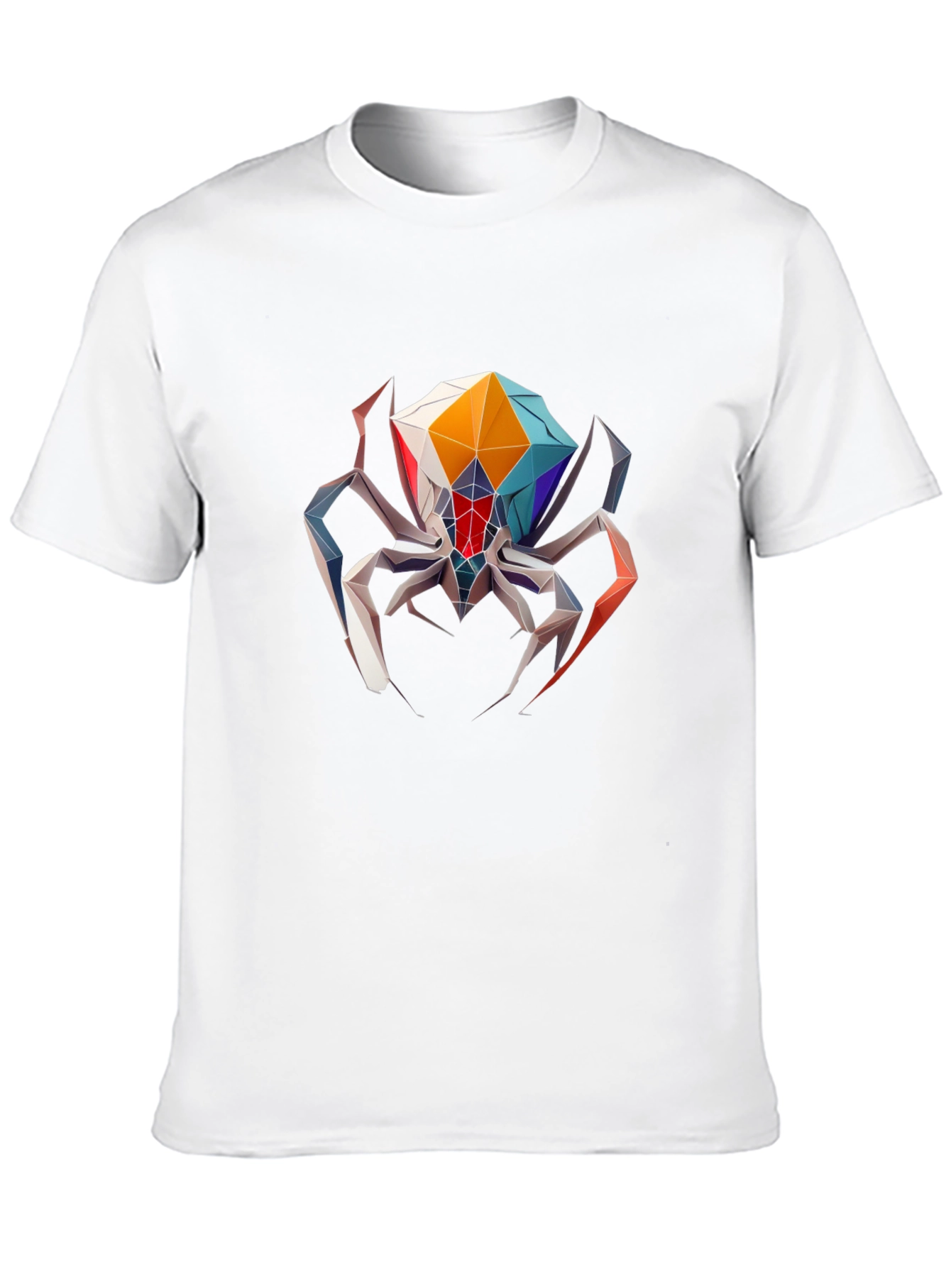 Geometric Spider Graphic Tee - Black