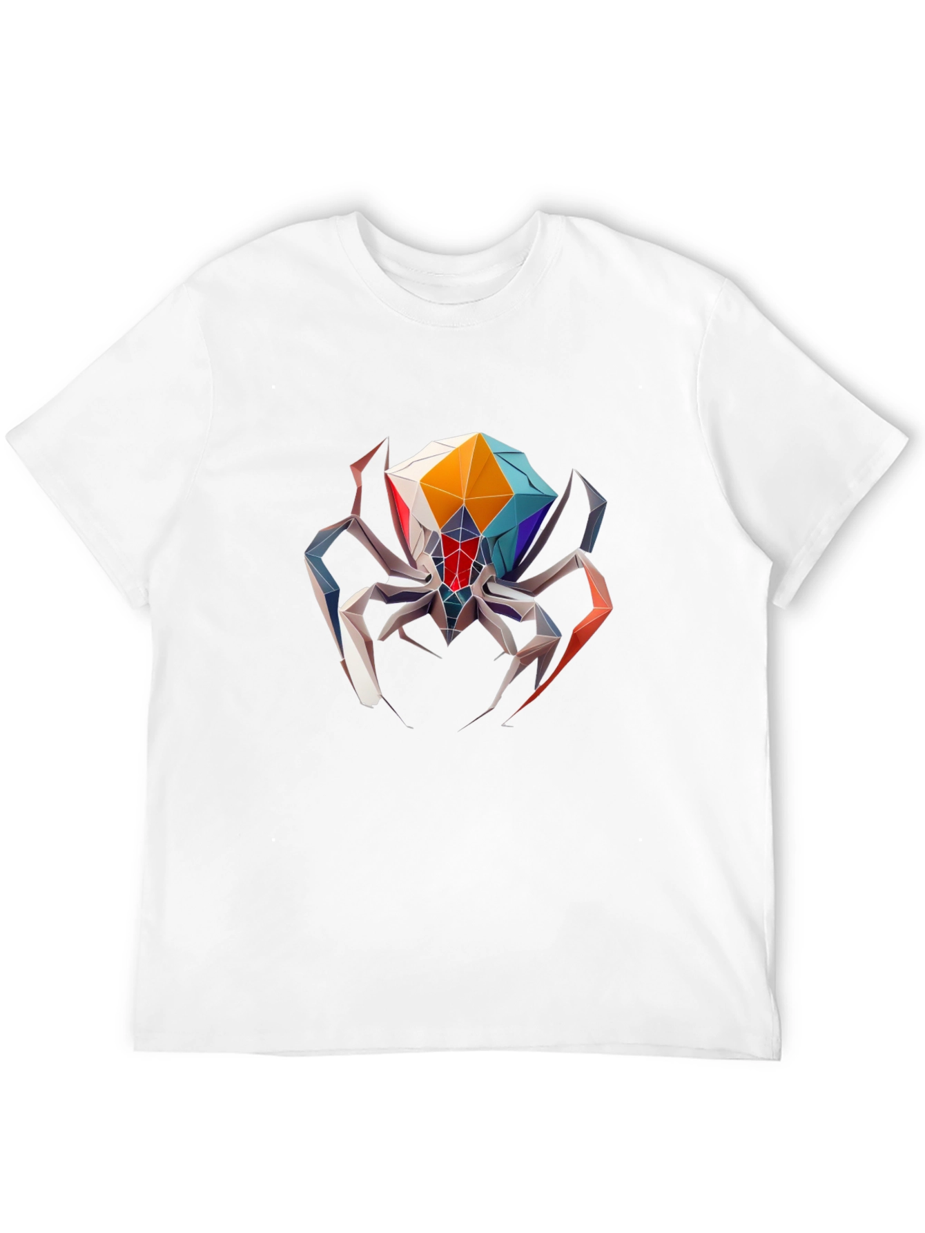 Geometric Spider Graphic Tee - Black